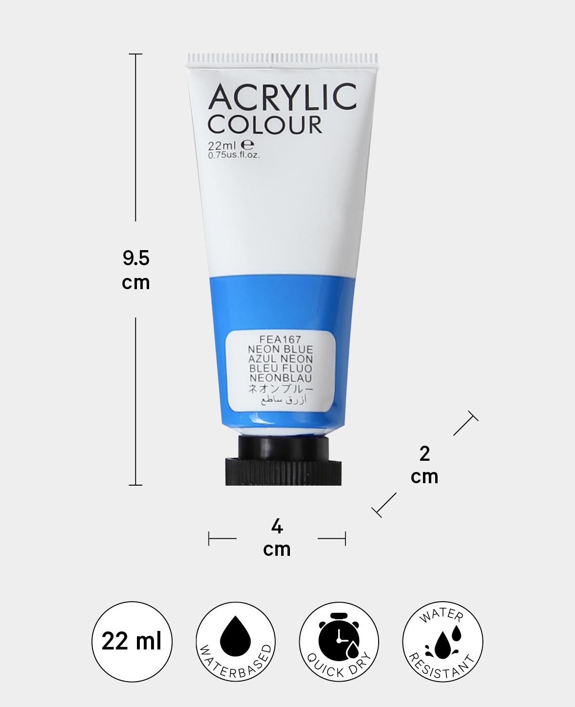 Set d'acrylique Néon, 8 x 22 ml