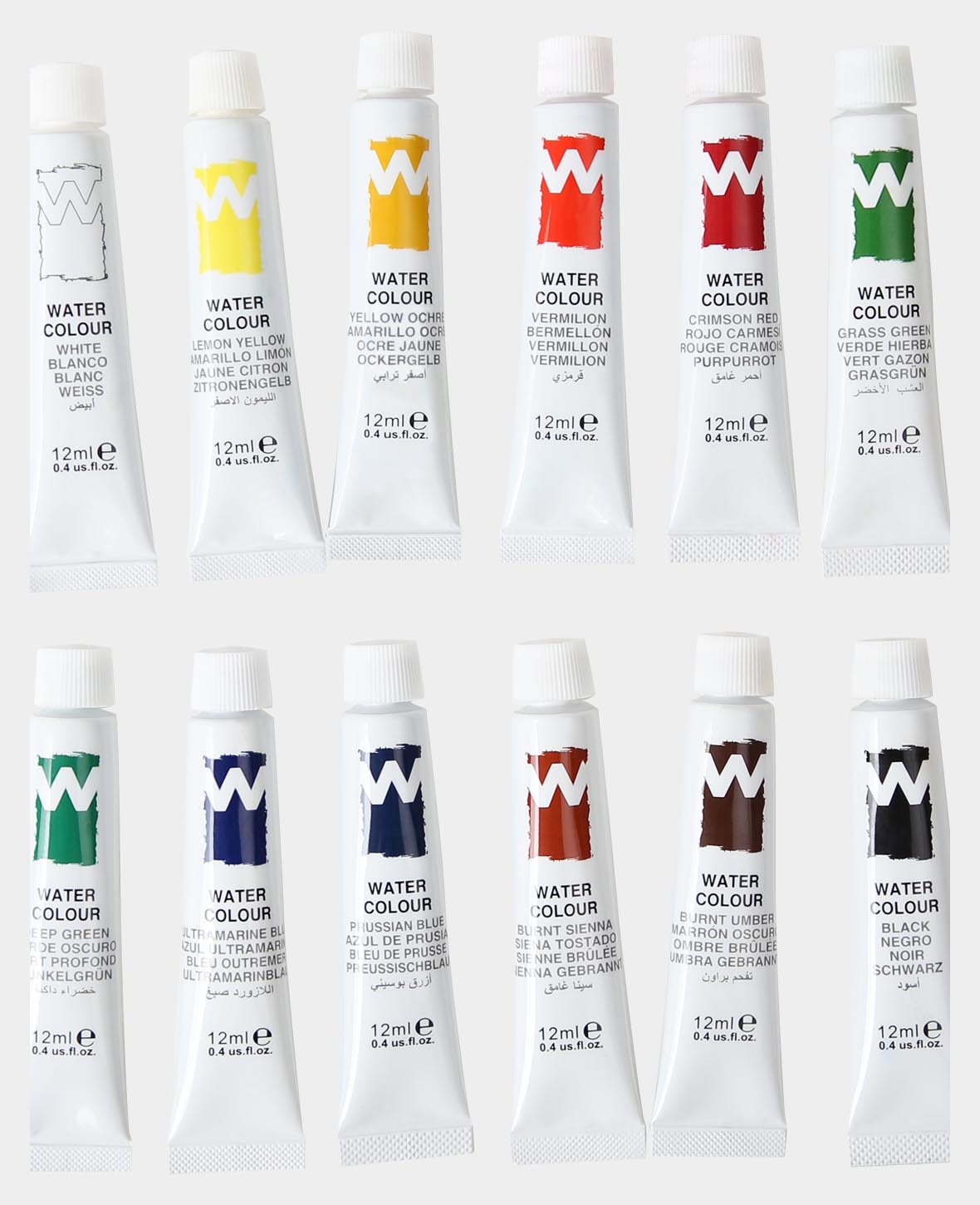Watercolor Set Basic, 12 x 12 ml