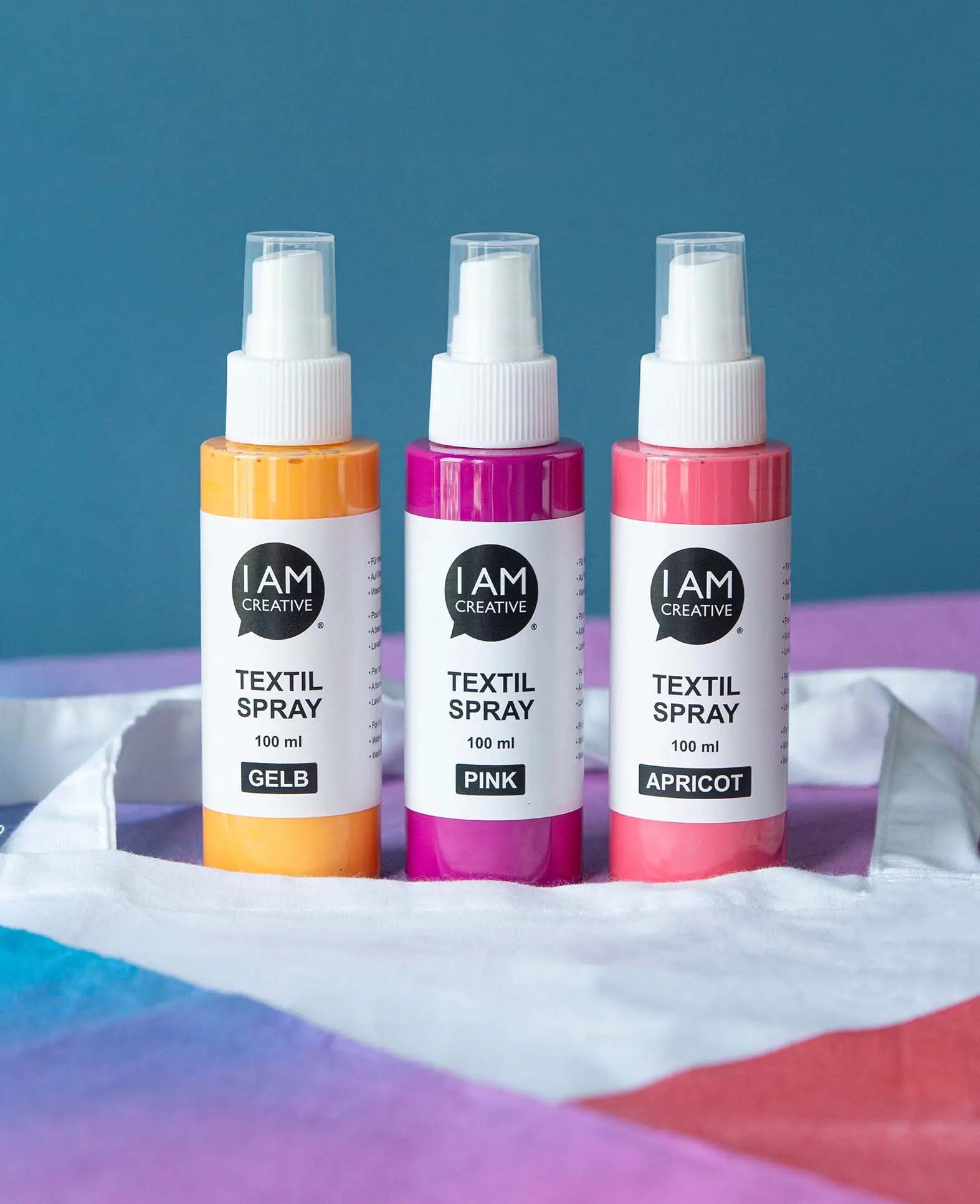 Textilspray Set Fresh, gelb, pink, 100ml, 3 Stk.