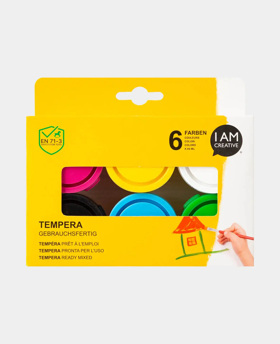 Temperafarben Set, 6 x 40 ml