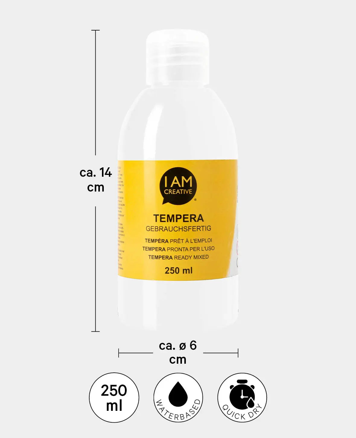 Temperafarbe, Weiss, 250 ml