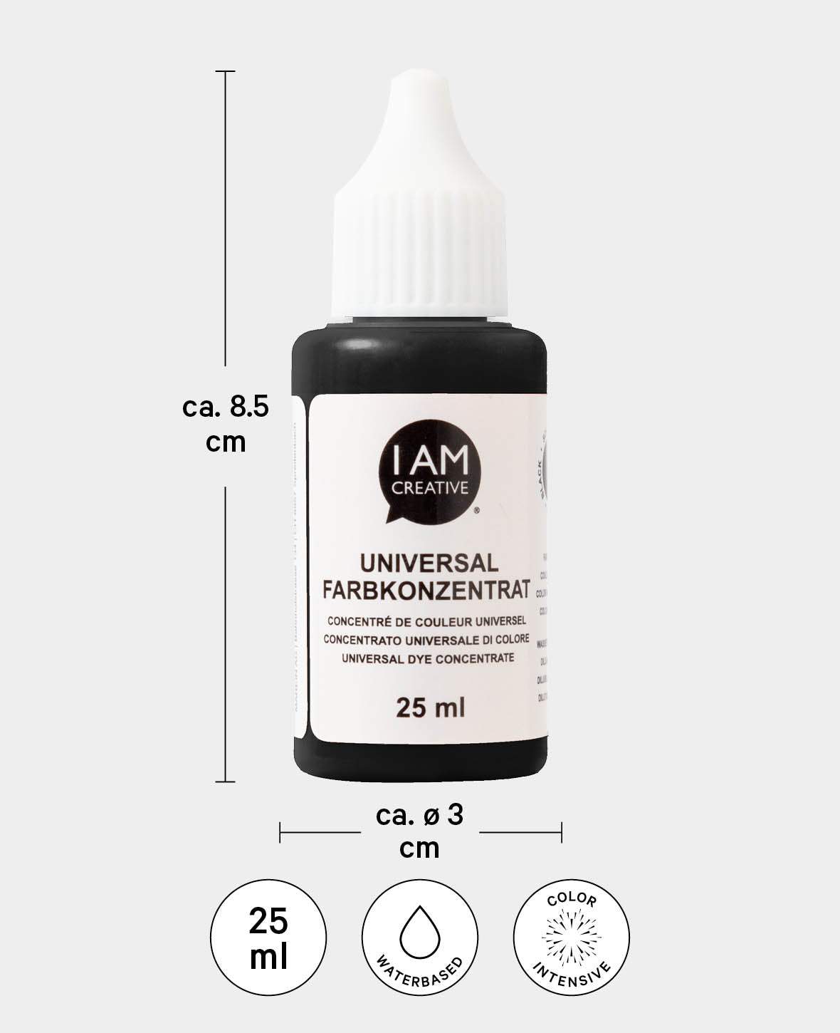 Concentré colorant universel, Noir, 25 ml