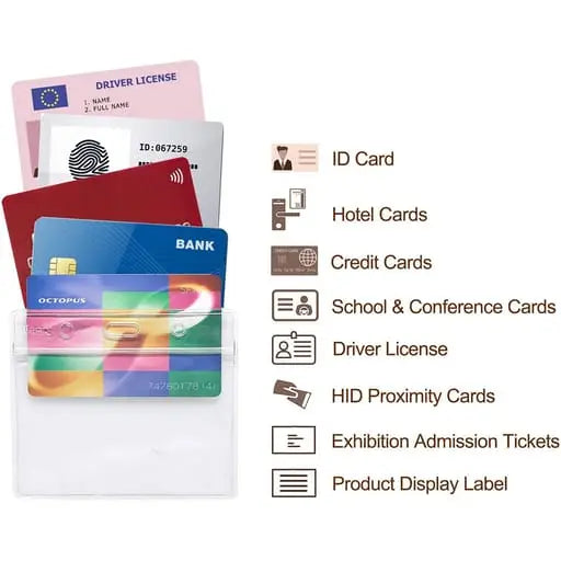 (Set of 20) 95x60mm Horizontal Name Tag Holder ID Card Protector