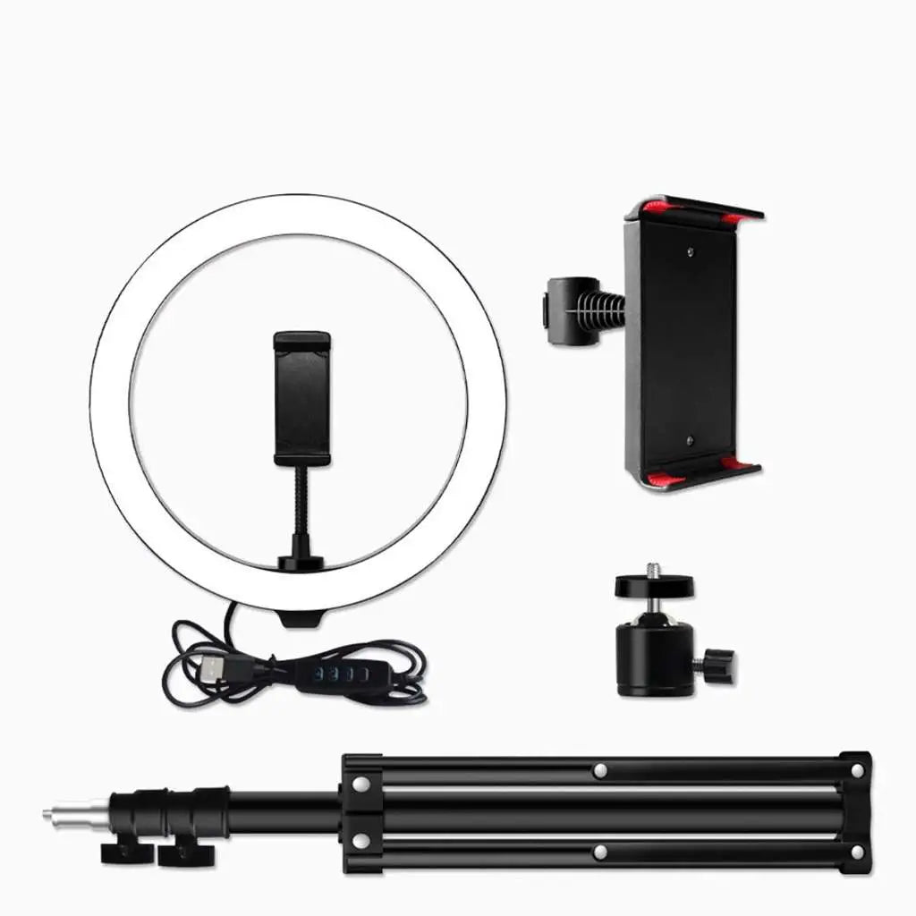 (210cm) XXL Dual Tripod Stand with 10 LED Ring Light