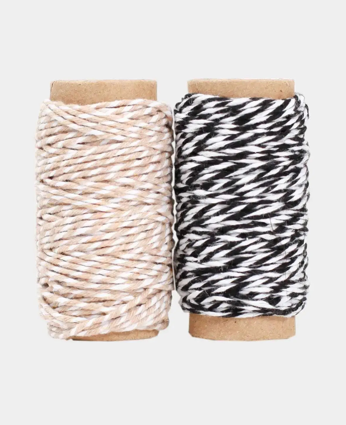 Bakers Twine, Hellbraun & Schwarz, 2mm x 10 m, 2 Stück