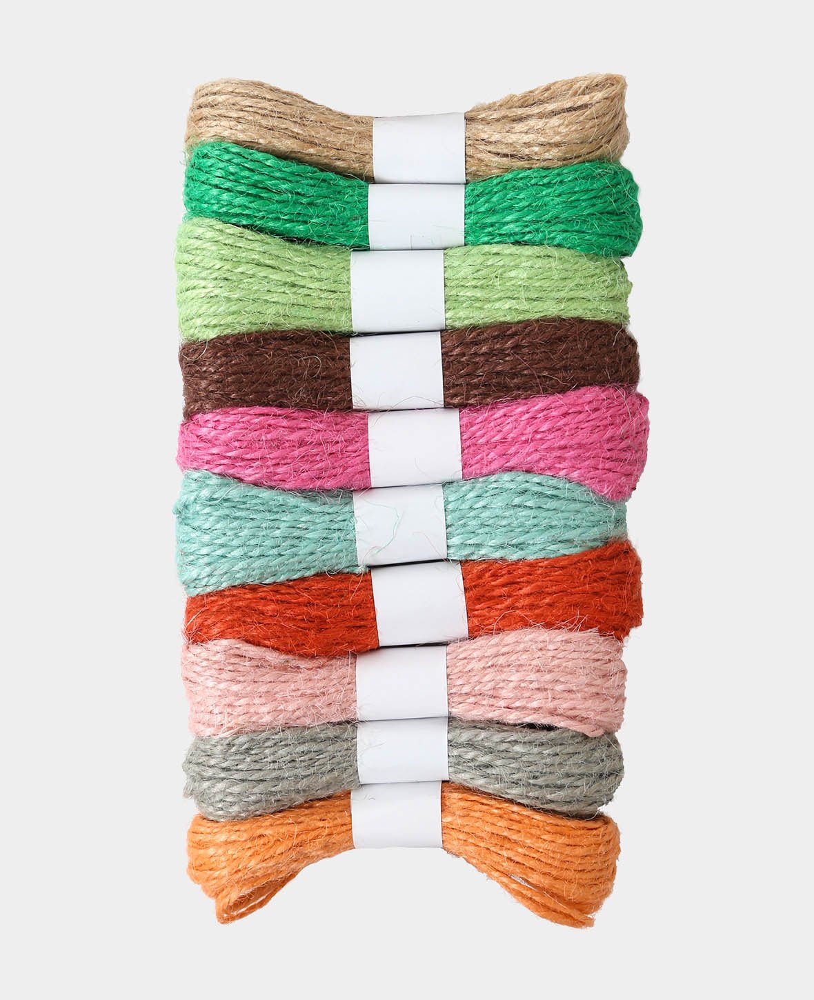 Jutebänder Set bunt, 10 Stk.