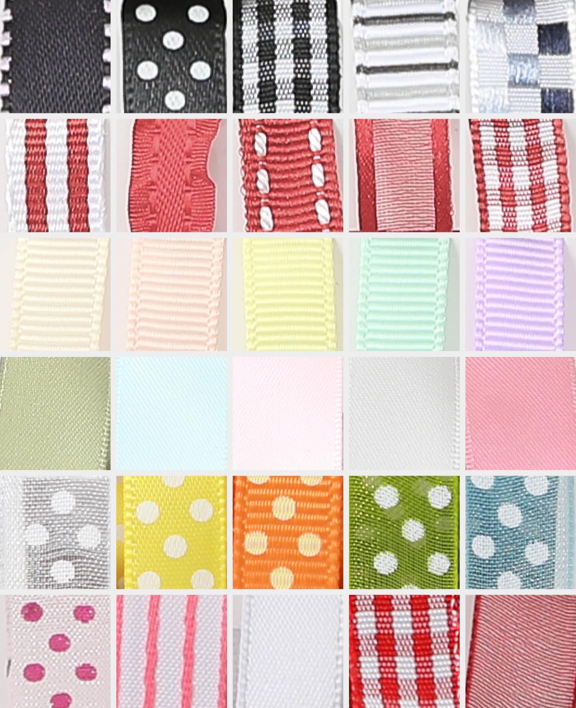 Rubans cadeaux avec boîte, couleurs douces, 10 mm x 3 m