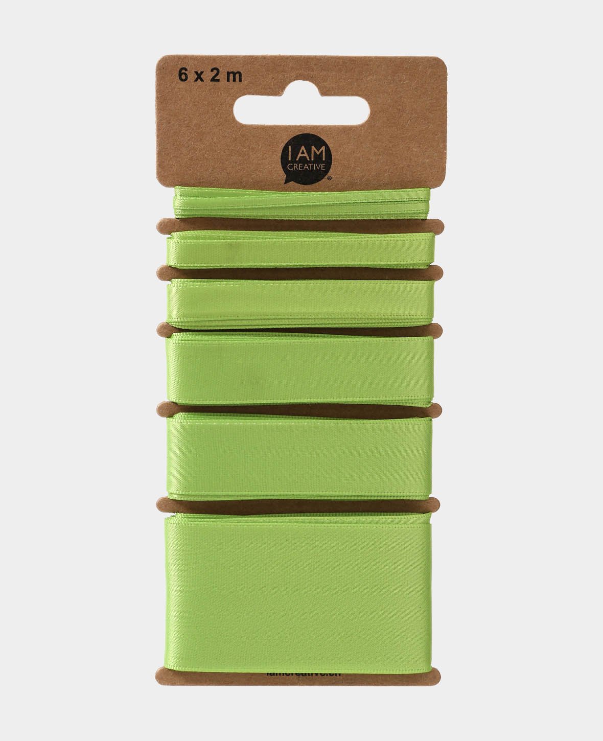 Ruban de satin 6 x 2 m, vert