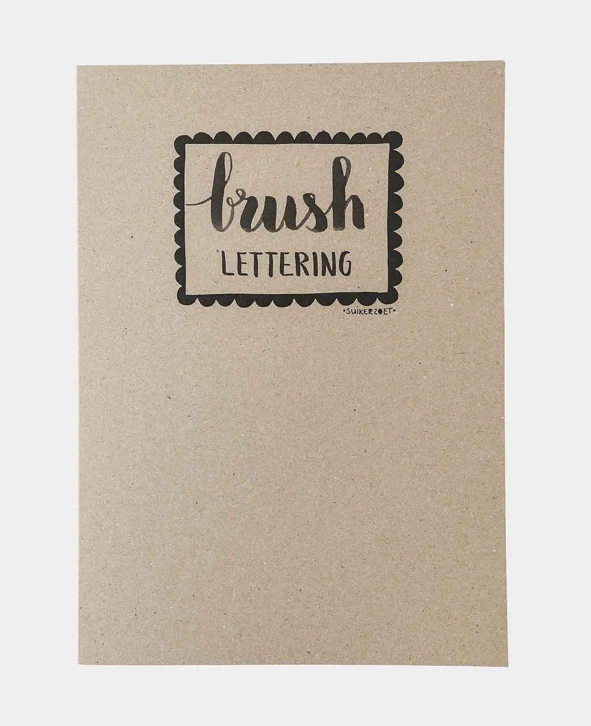 Handlettering Übungsblock A4, weiss / recycling