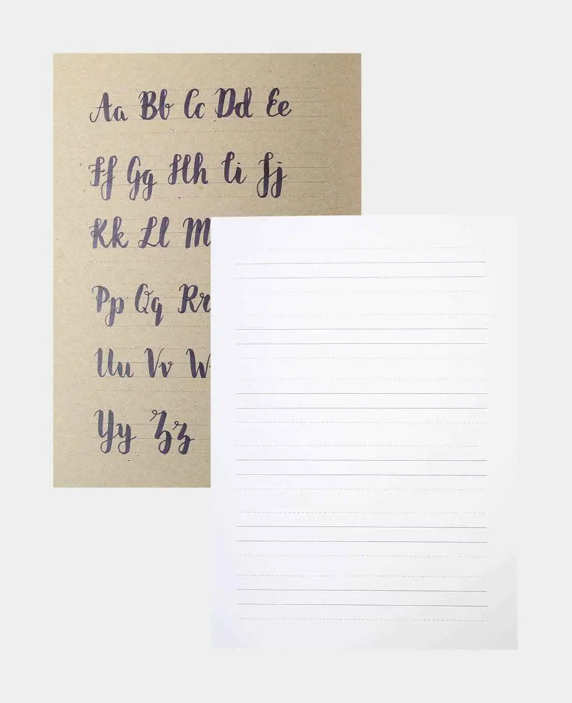 Handlettering Übungsblock A4, weiss / recycling