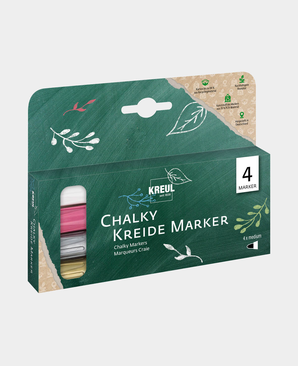 KREUL Chalky Chalk Marker medium Winter Set of 4
