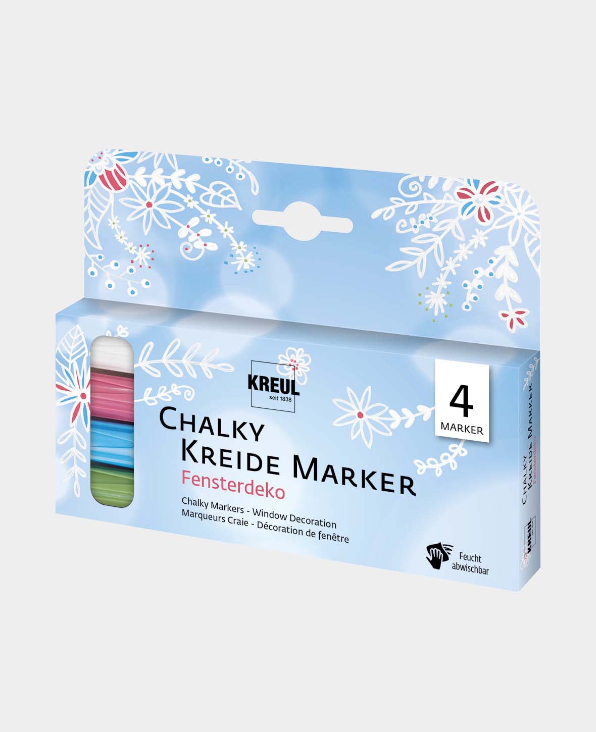 KREUL Chalky Chalk Marker medium Window Decoration Set of 4