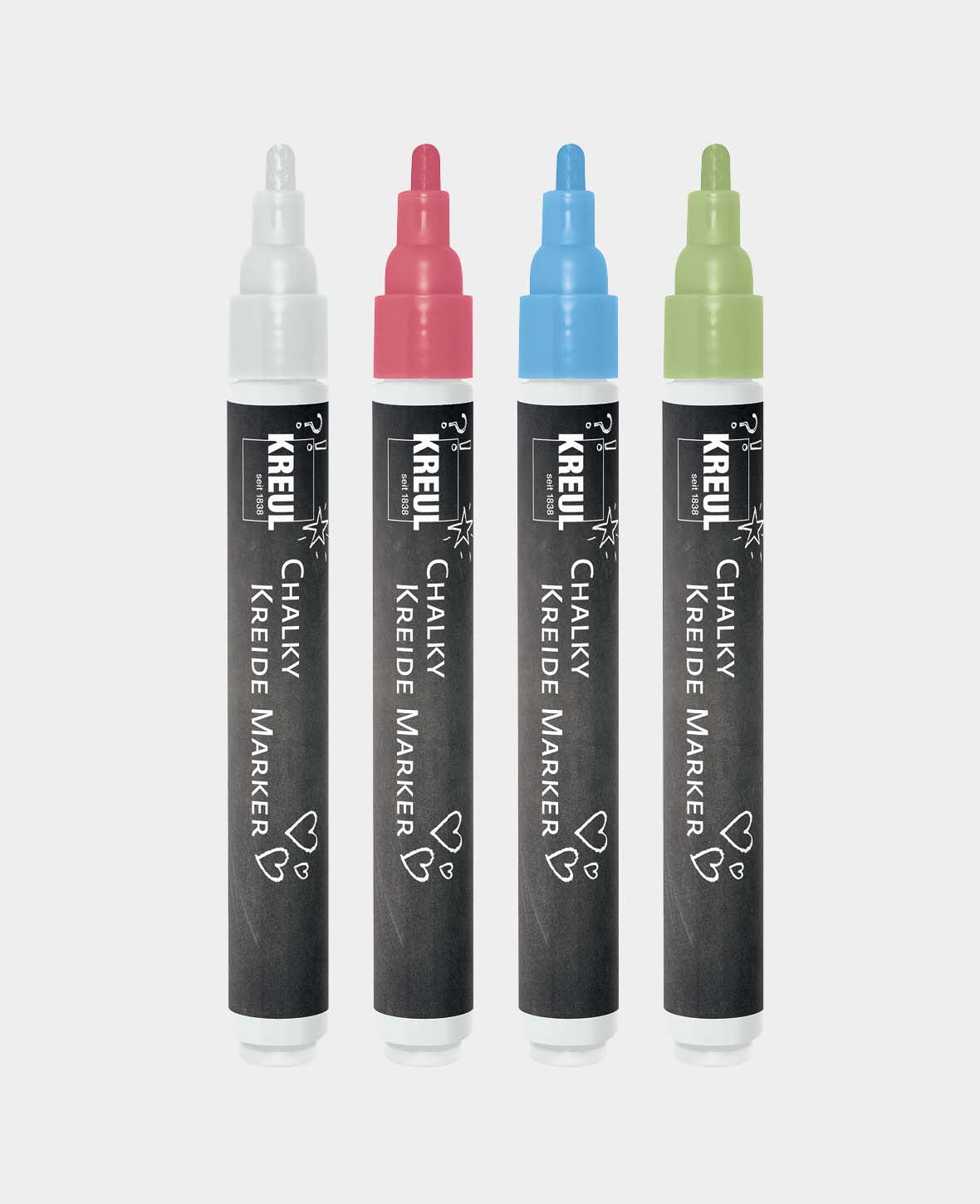 KREUL Chalky Chalk Marker medium Window Decoration Set of 4
