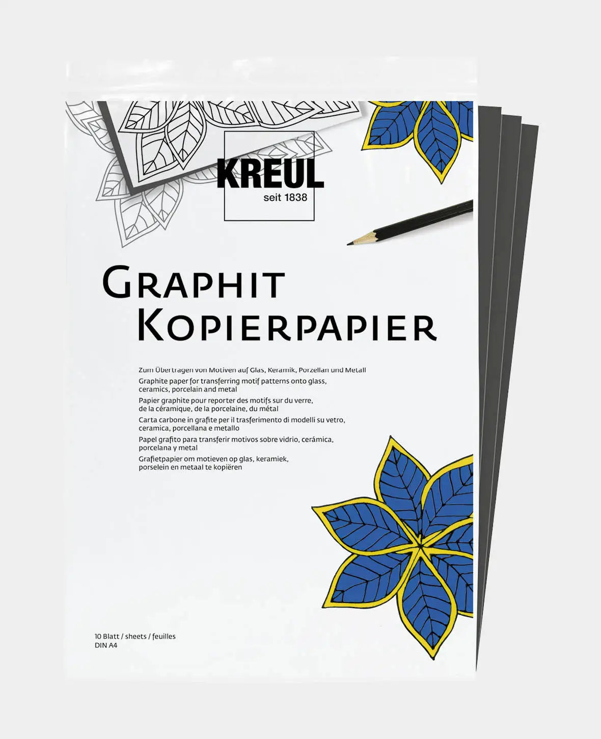 Papier calque graphite KREUL 10 feuilles 21 x 30 cm