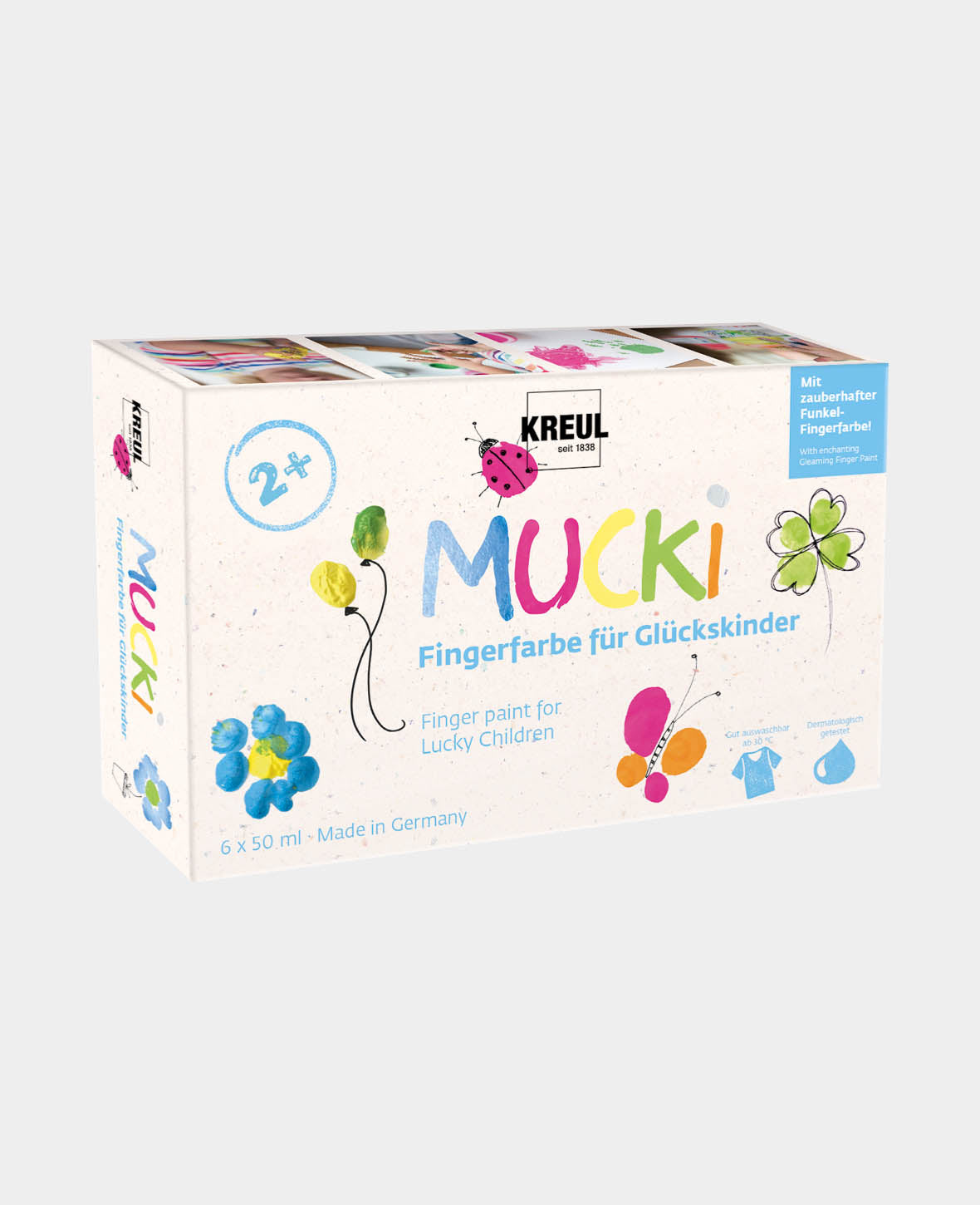MUCKI Finger Paint for Lucky Kids 6 x 50 ml