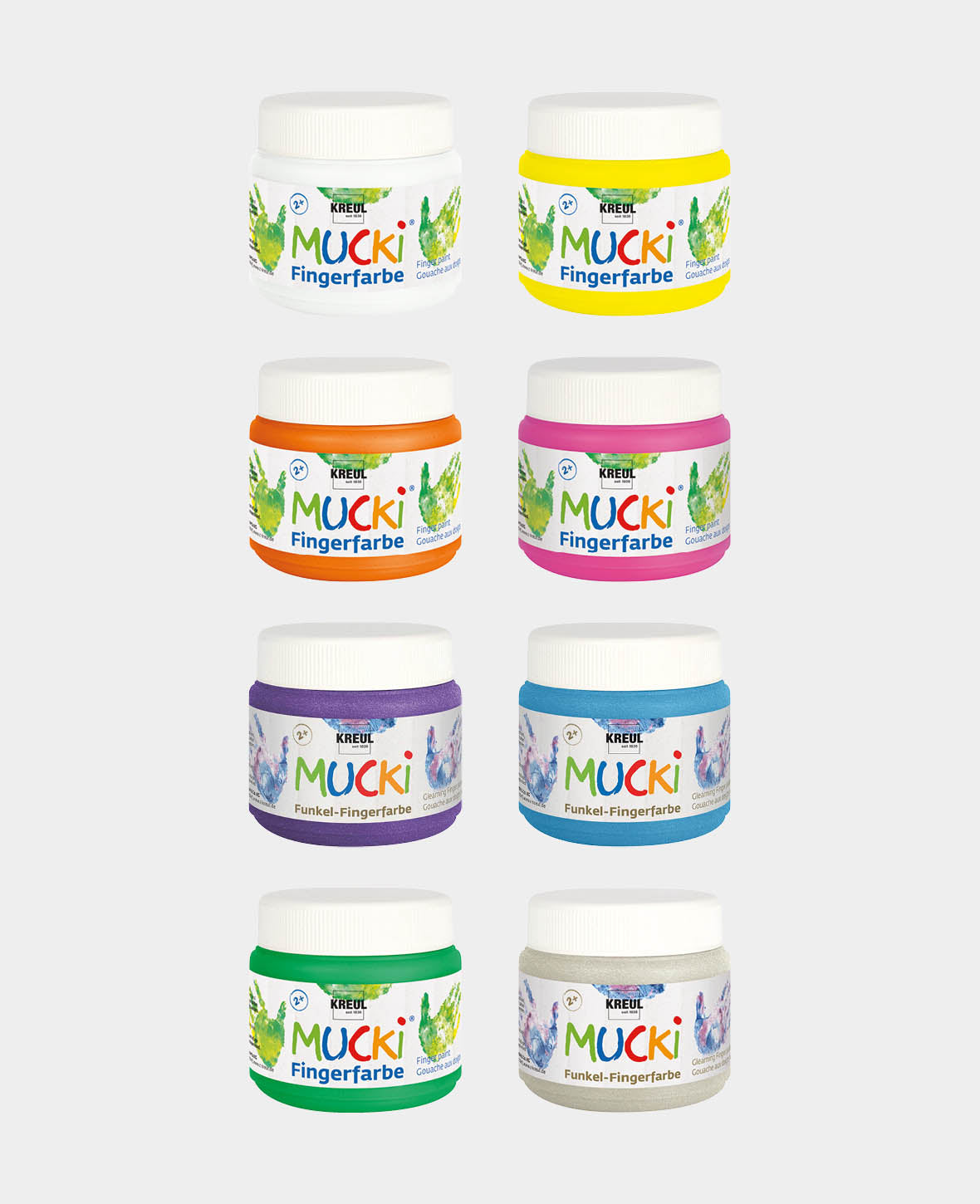 MUCKI Fingerfarben Set wildChild, 8 x 150 ml