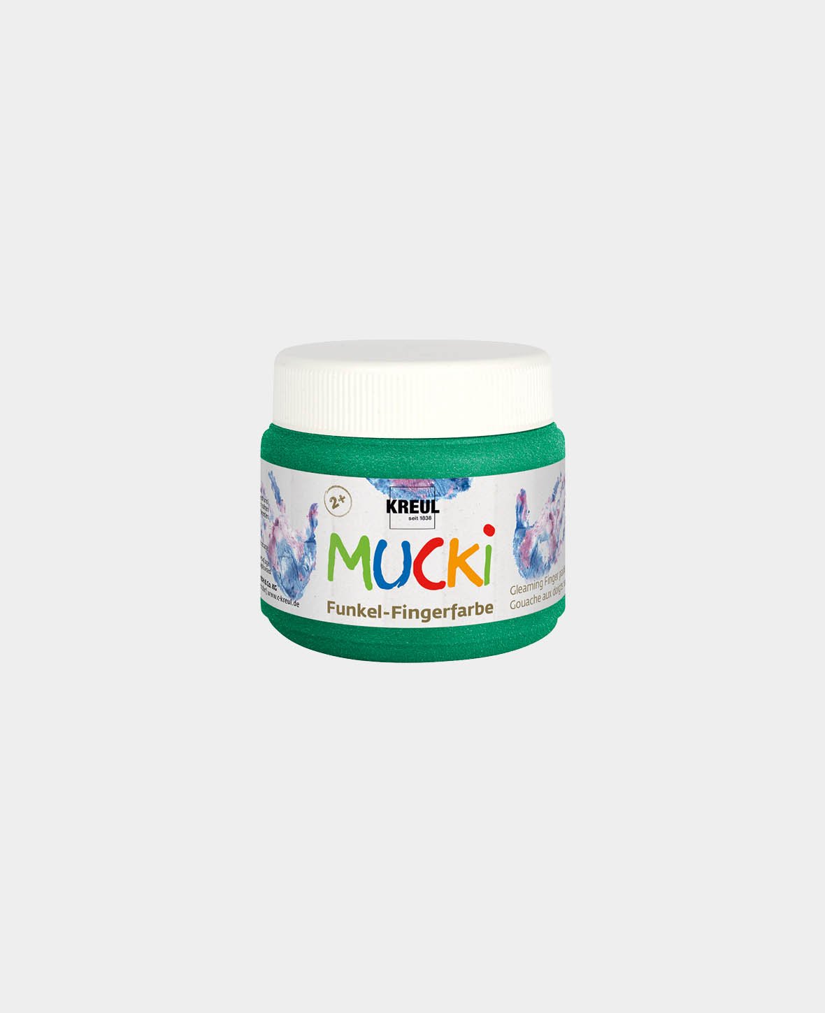 MUCKI Peinture au doigt étincelante vert émeraude 150 ml