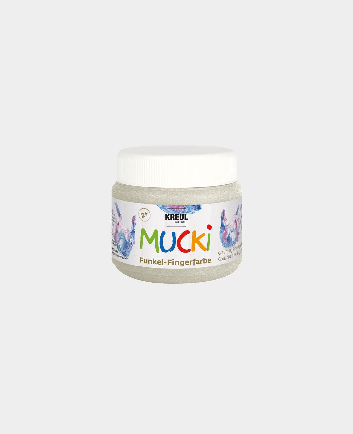 Peinture au doigt MUCKI Argent Dragon 150 ml