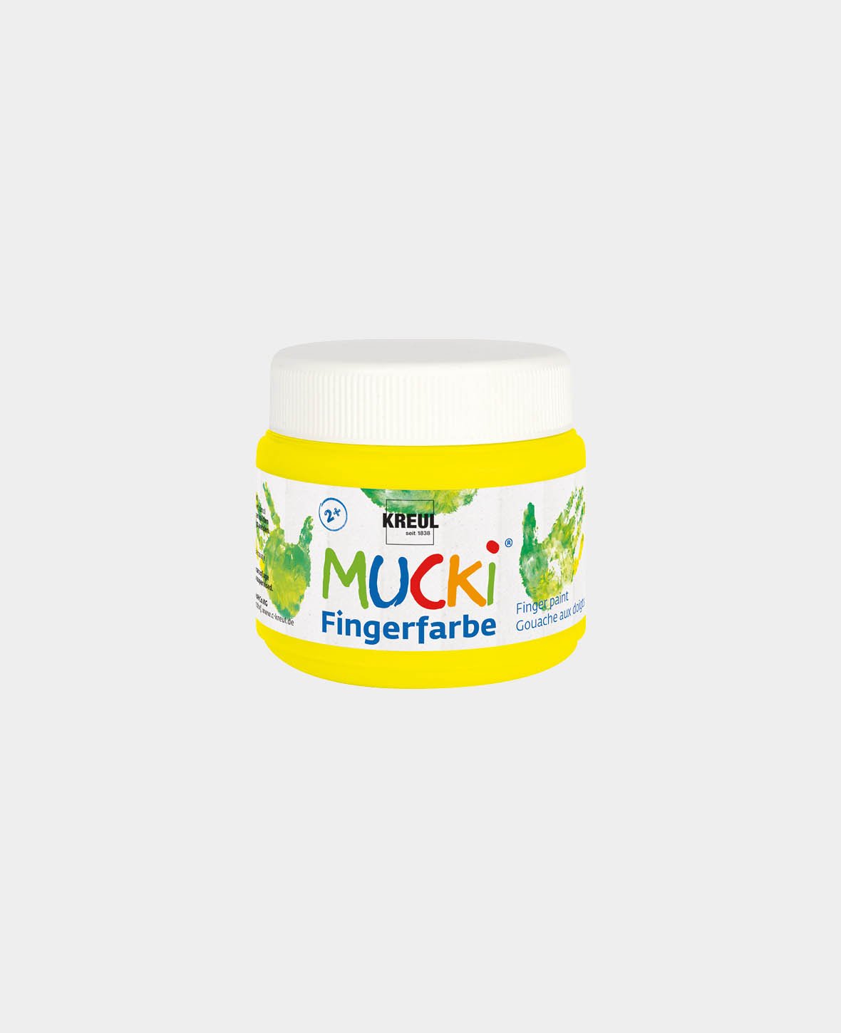 MUCKI Peinture au doigt Jaune Criard 150 ml