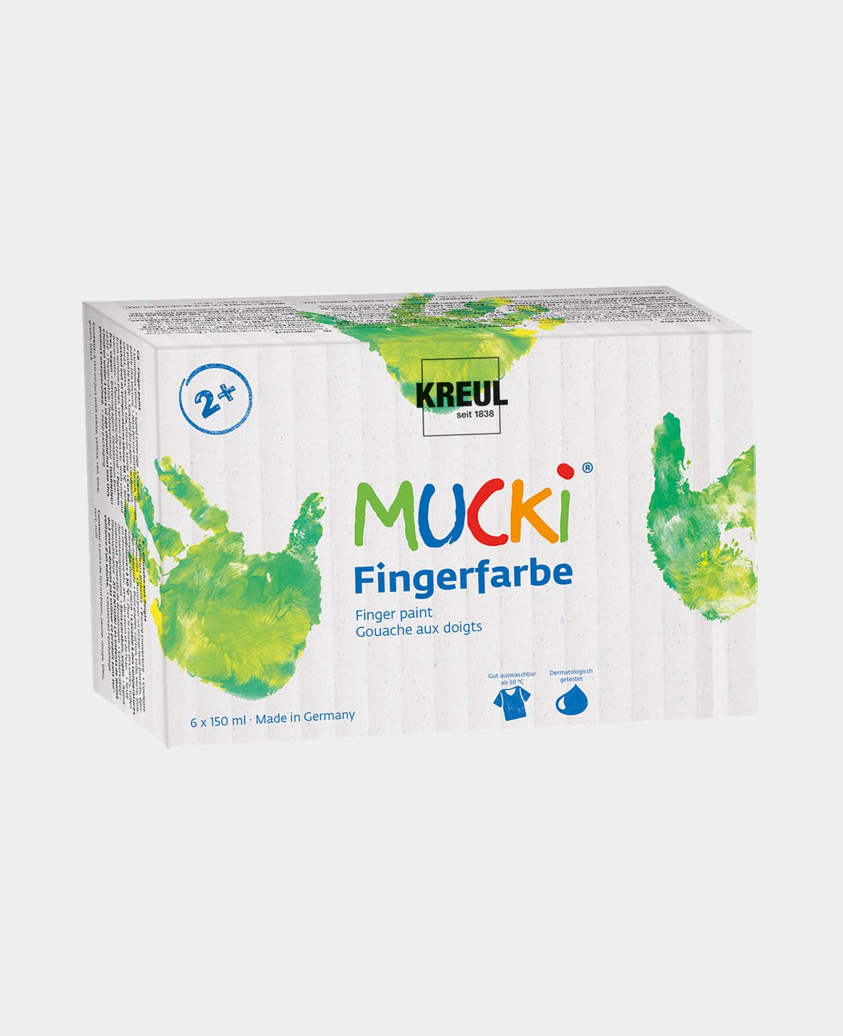 MUCKI Peinture au doigt set de 6 x 150 ml