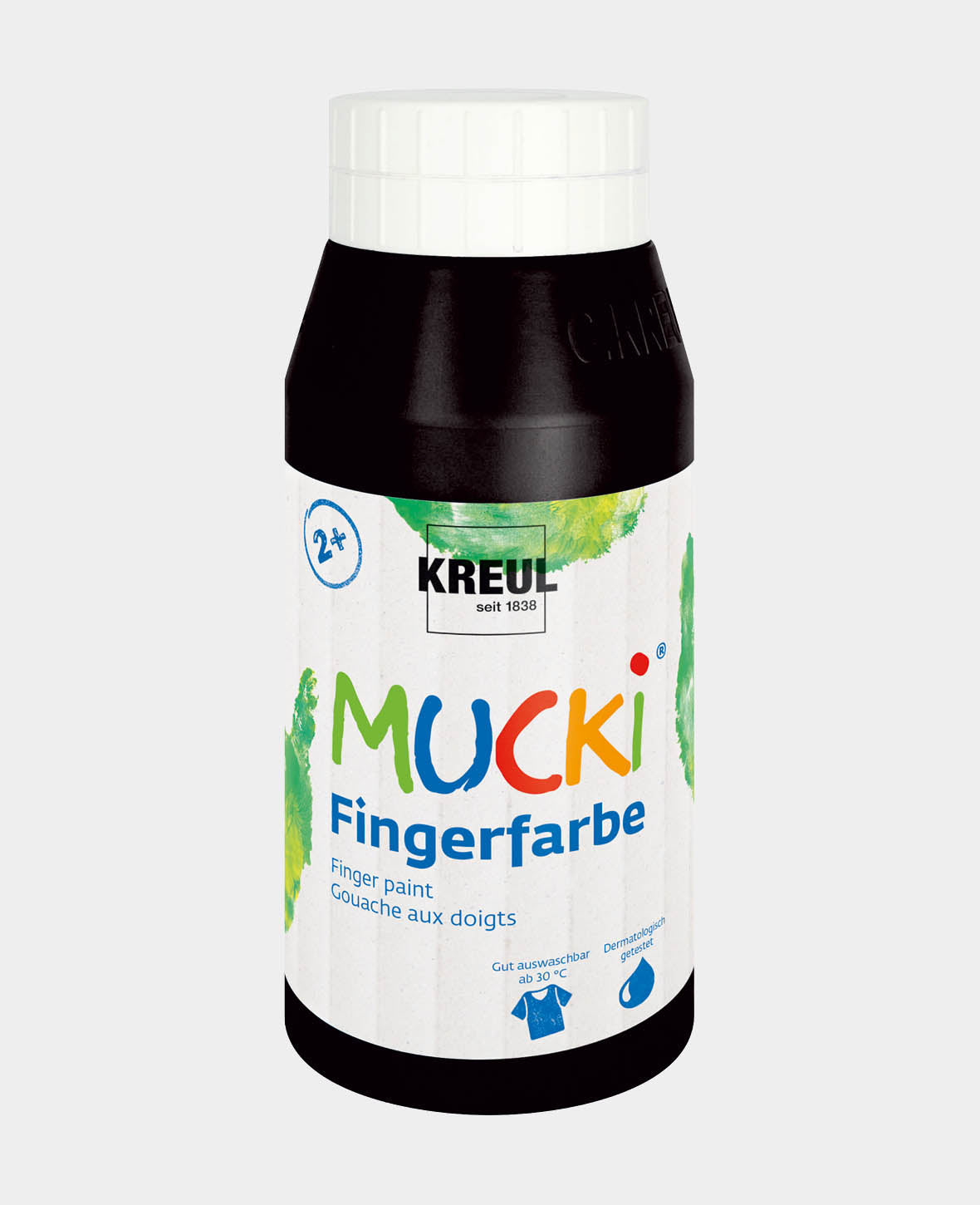 MUCKI Peinture au doigt noire 750 ml