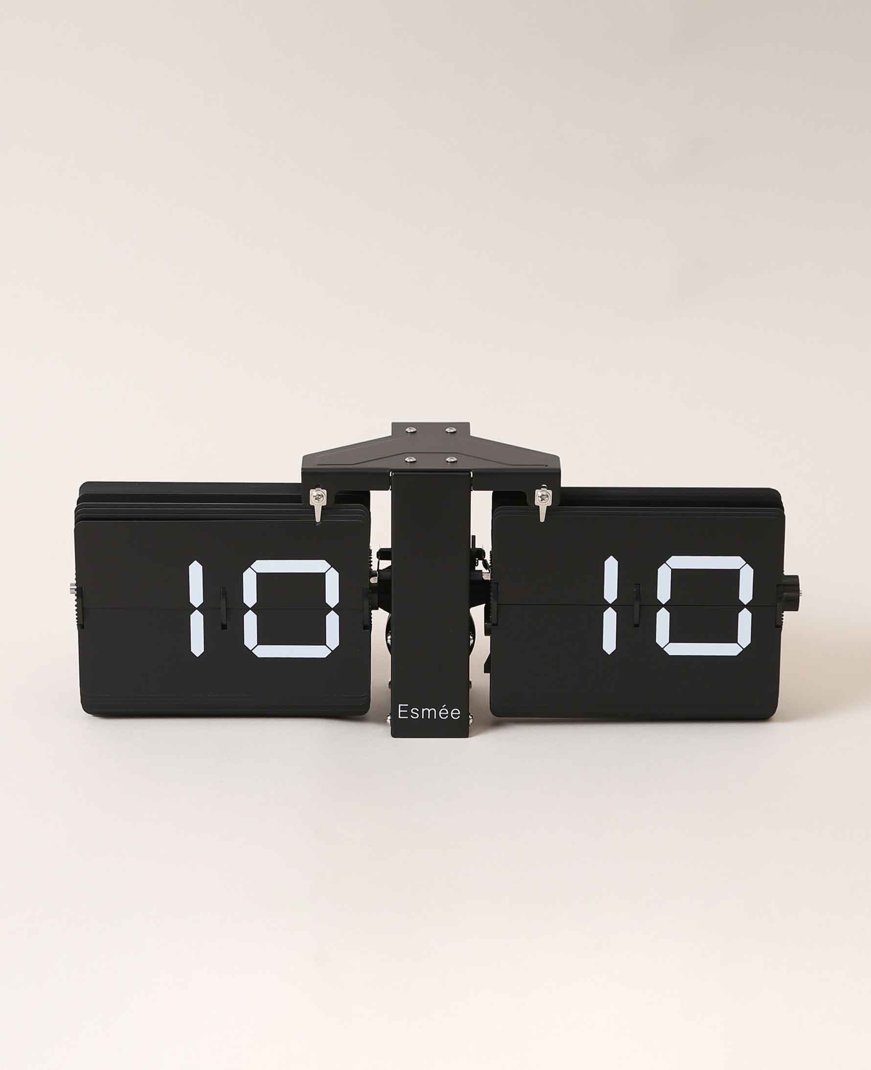Matt schwarze Flip Clock Wanduhr