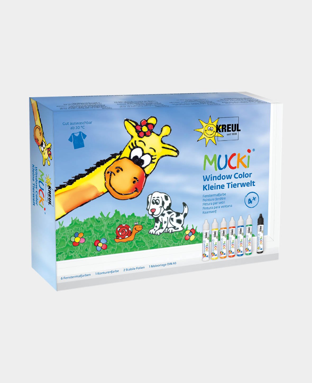 MUCKI Window Color Set Little Animal World, 10 pieces
