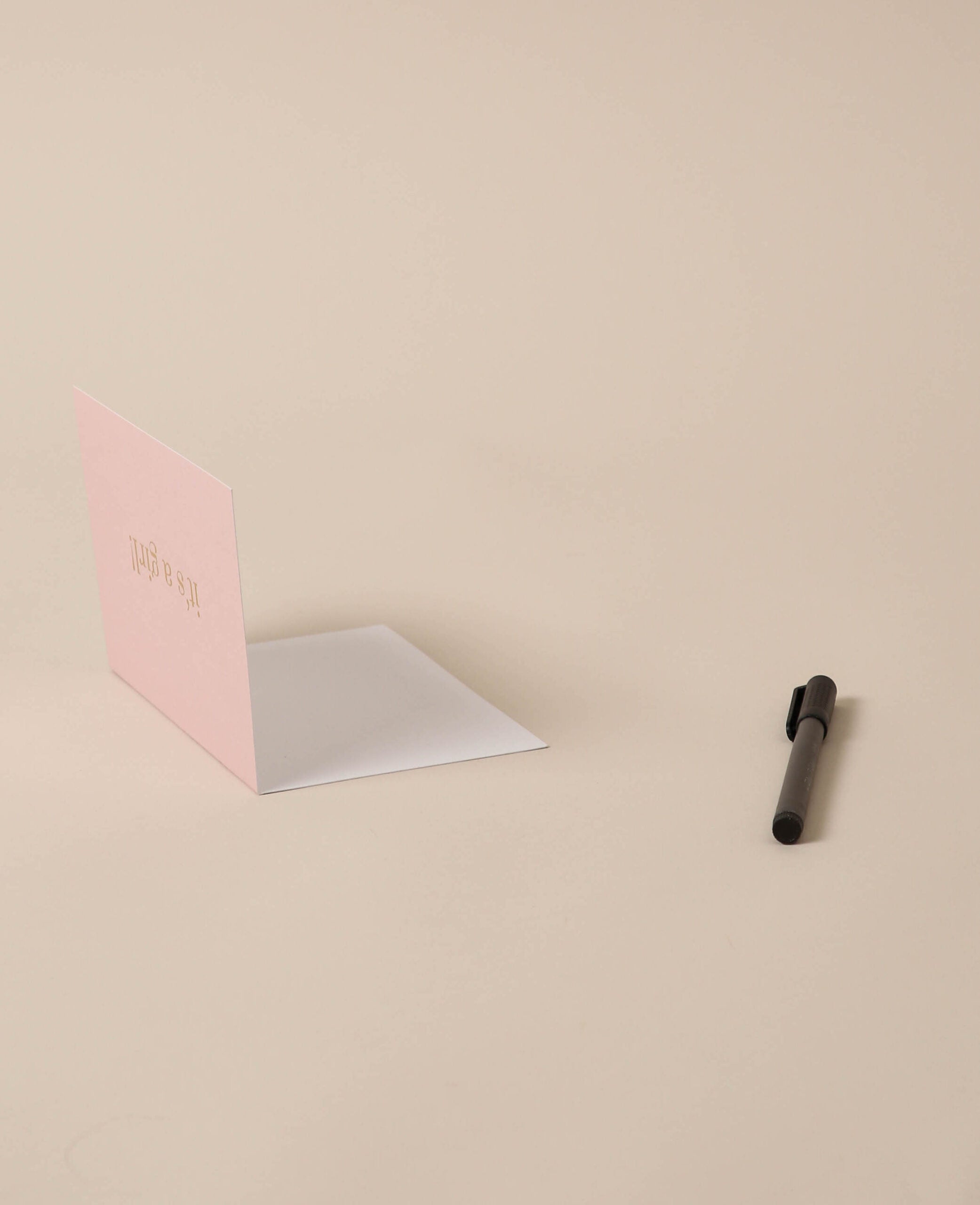 Pink folded card, it's a girl!