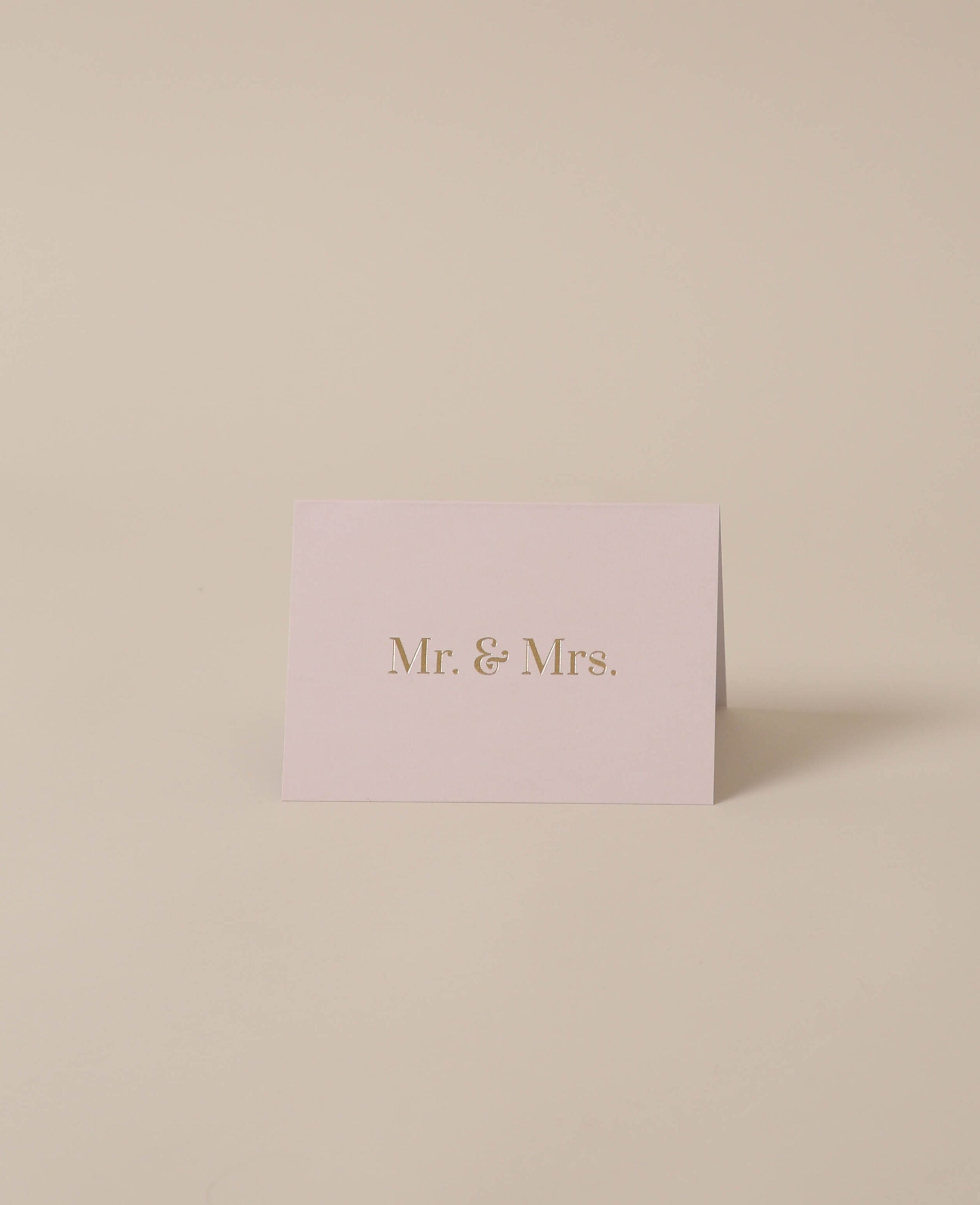 Beige folding card, Mr & Mrs