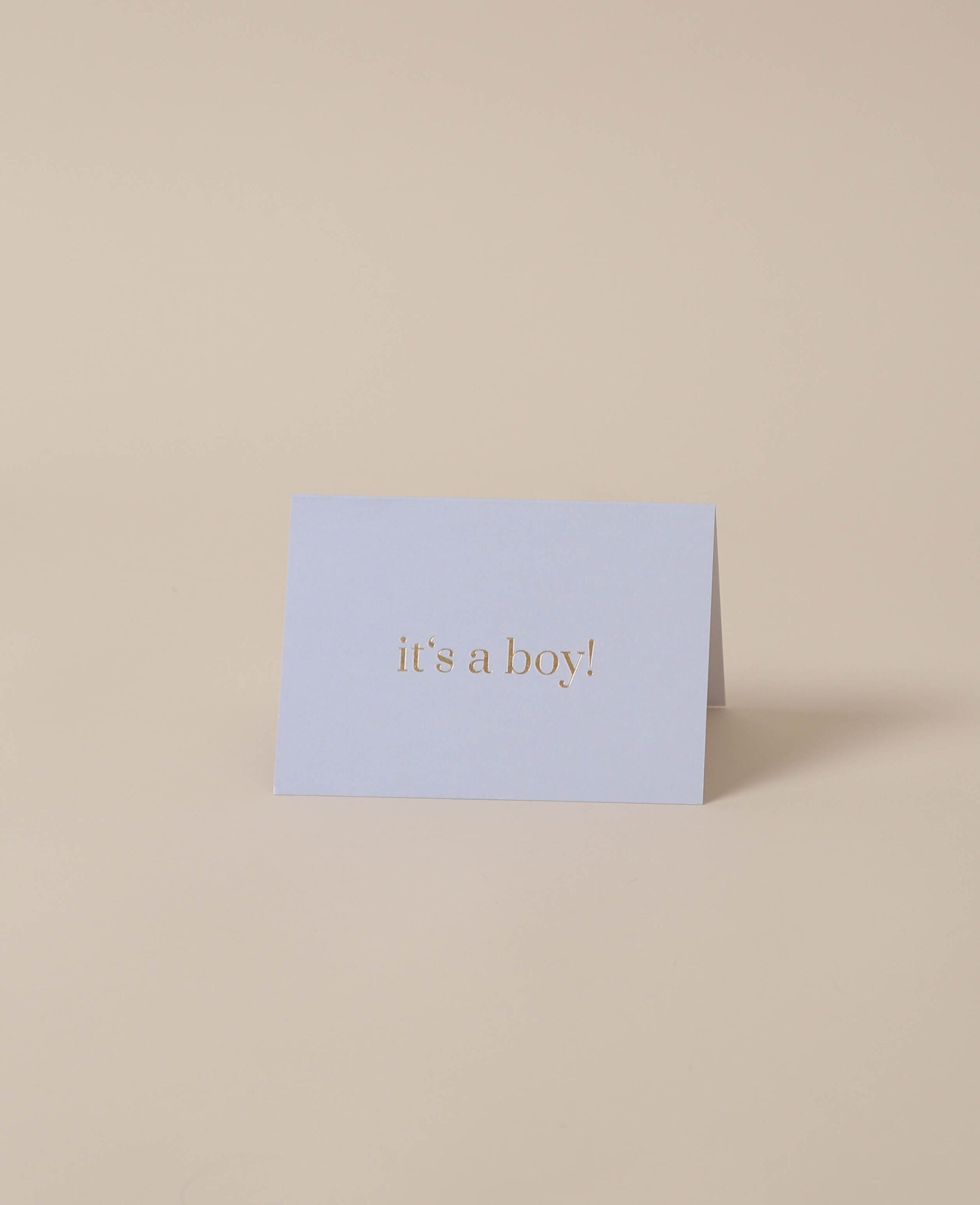 Light blue folding card, it's a boy!