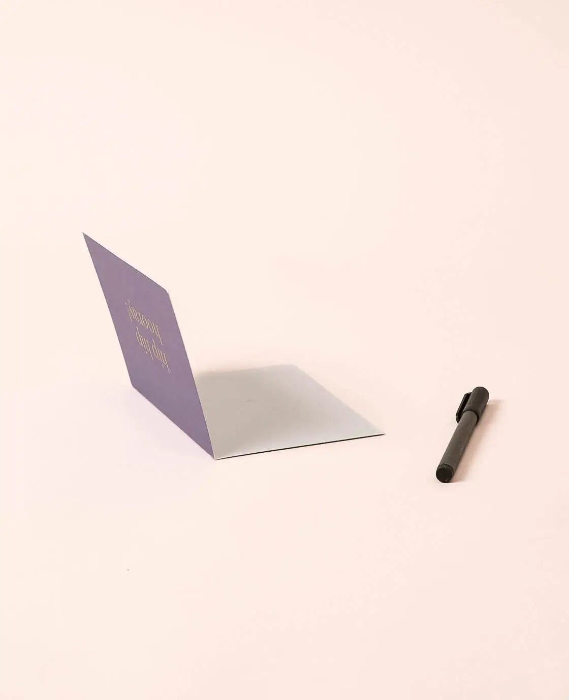Purple folded card, hip hip hooray!