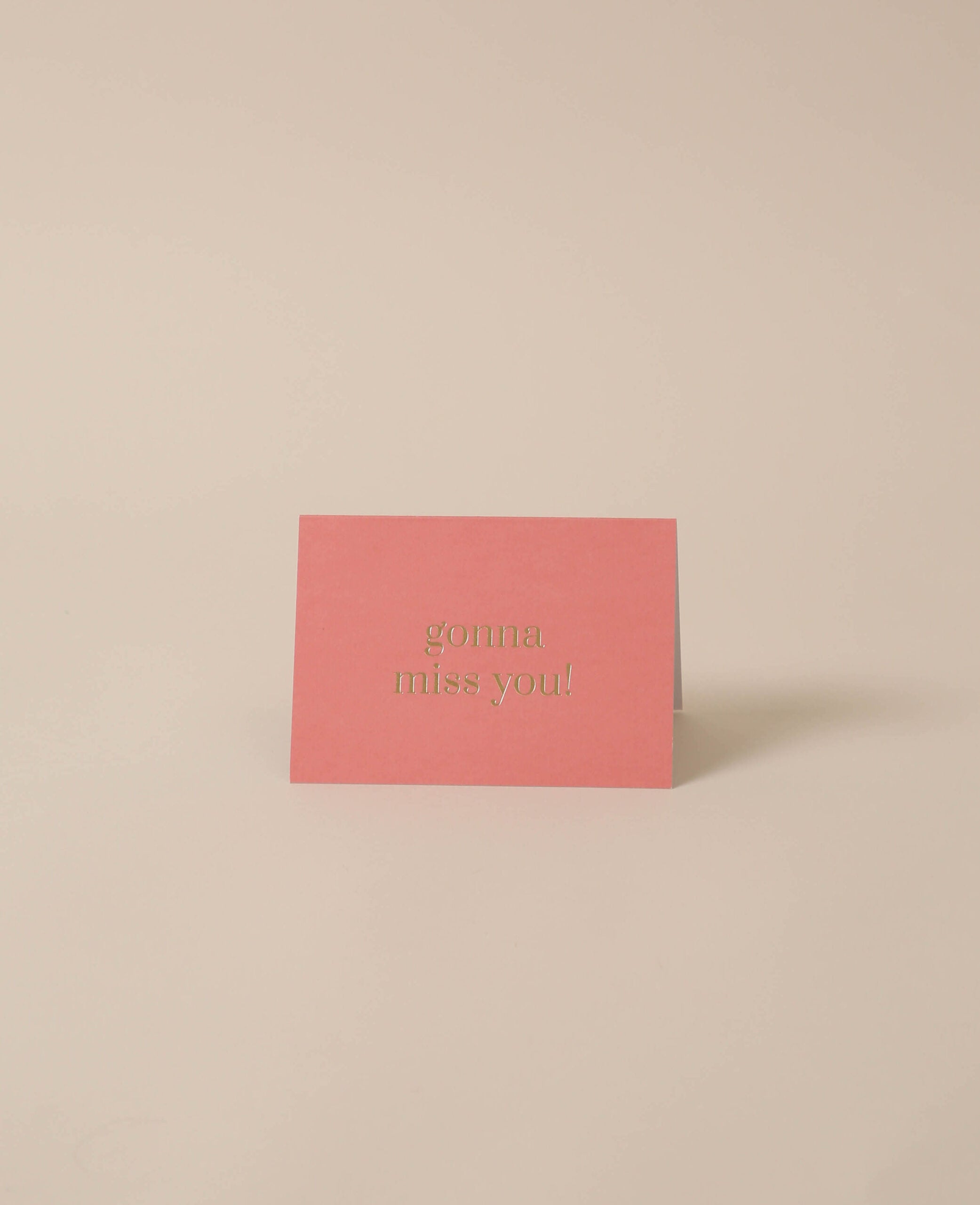 Coral folding card, gonna miss you!