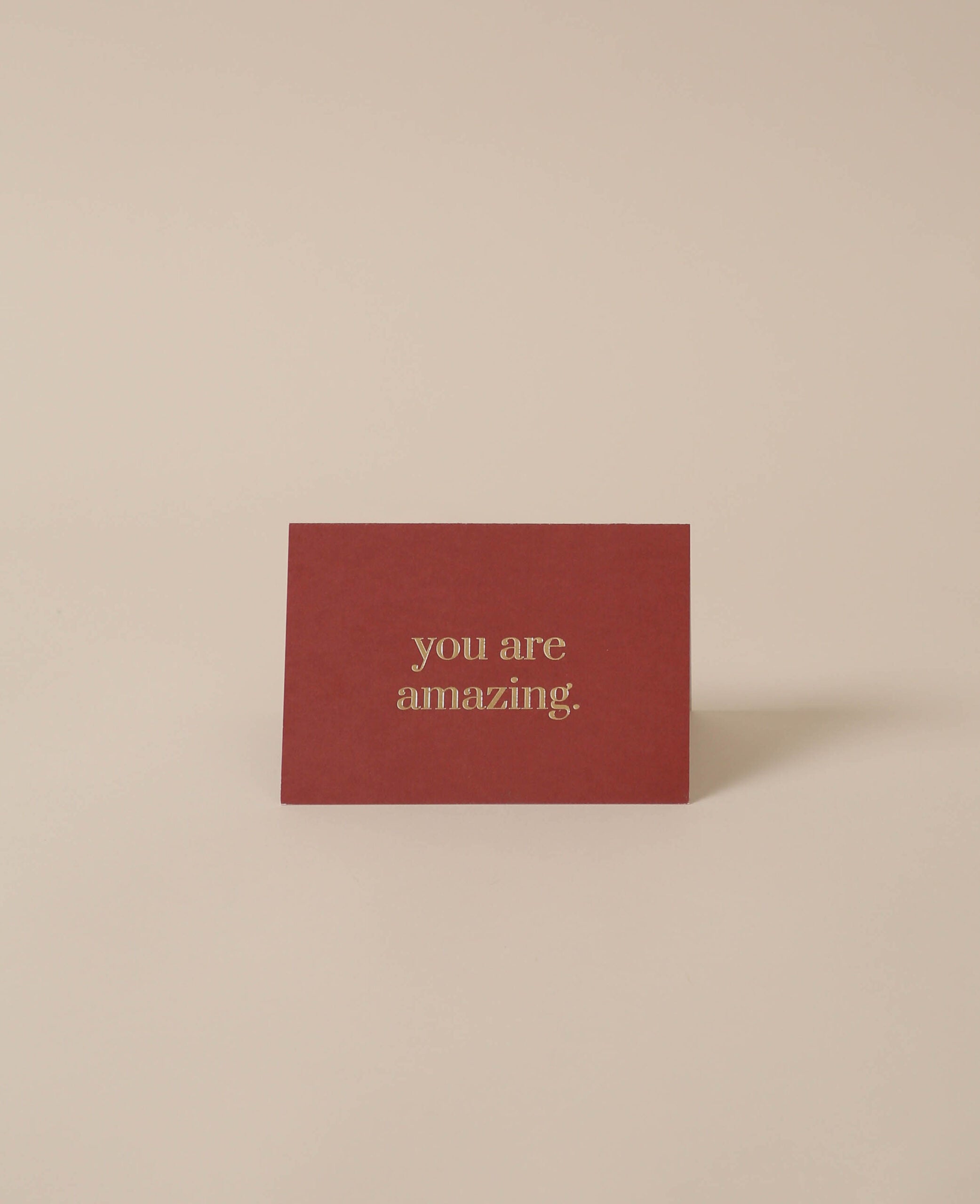 Dark red folding card, you are amazing.