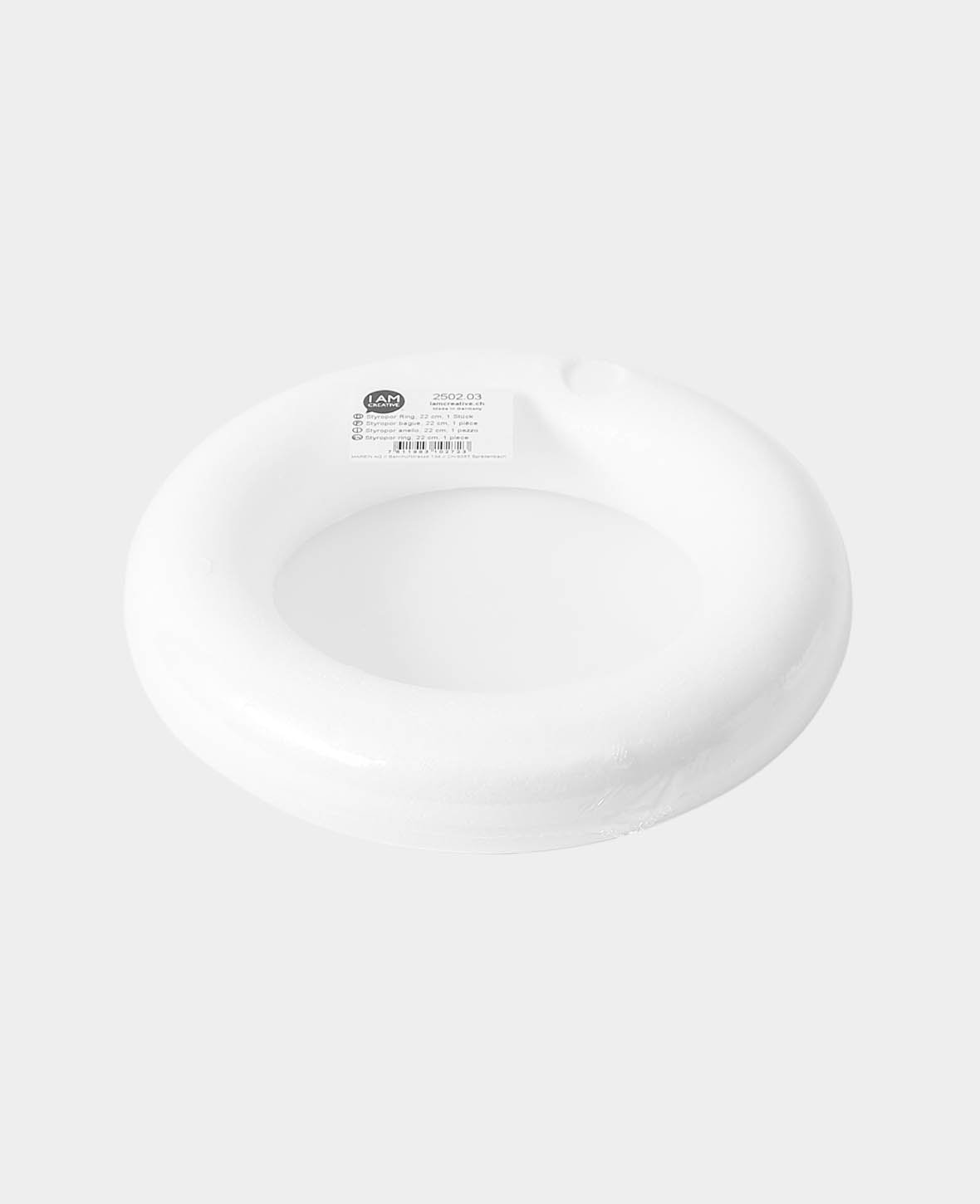 Styroporring, Weiss, ø 22 cm