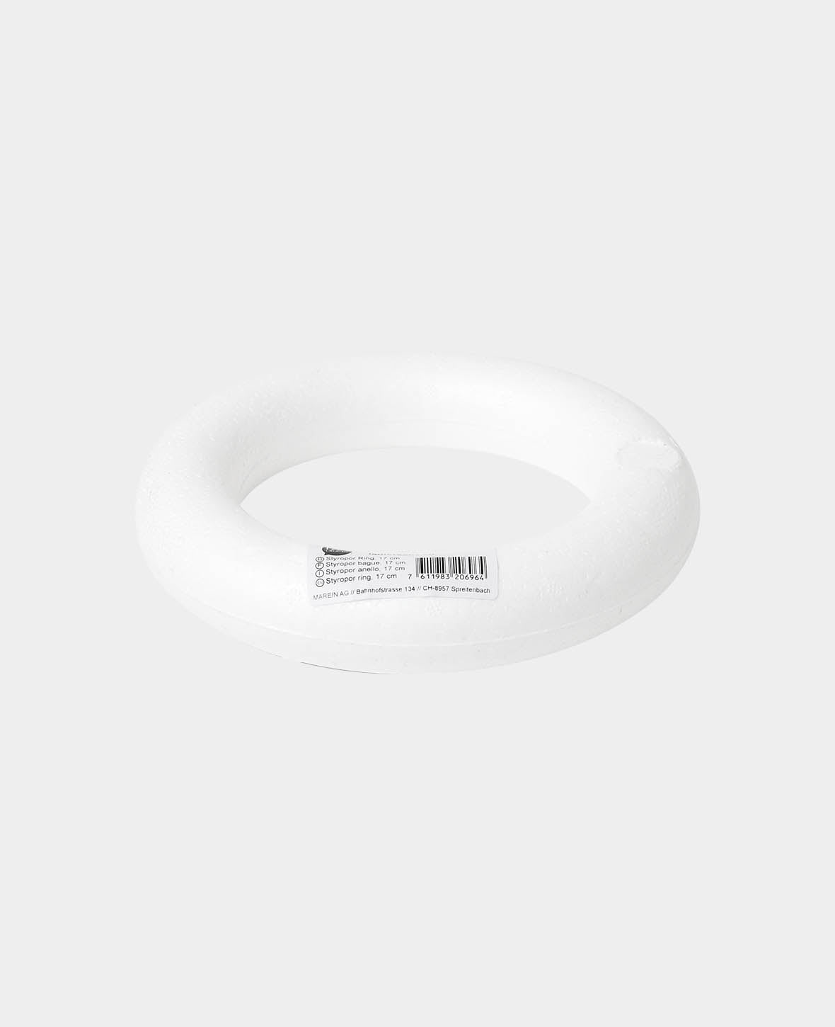 Styroporring, Weiss, ø 17 cm