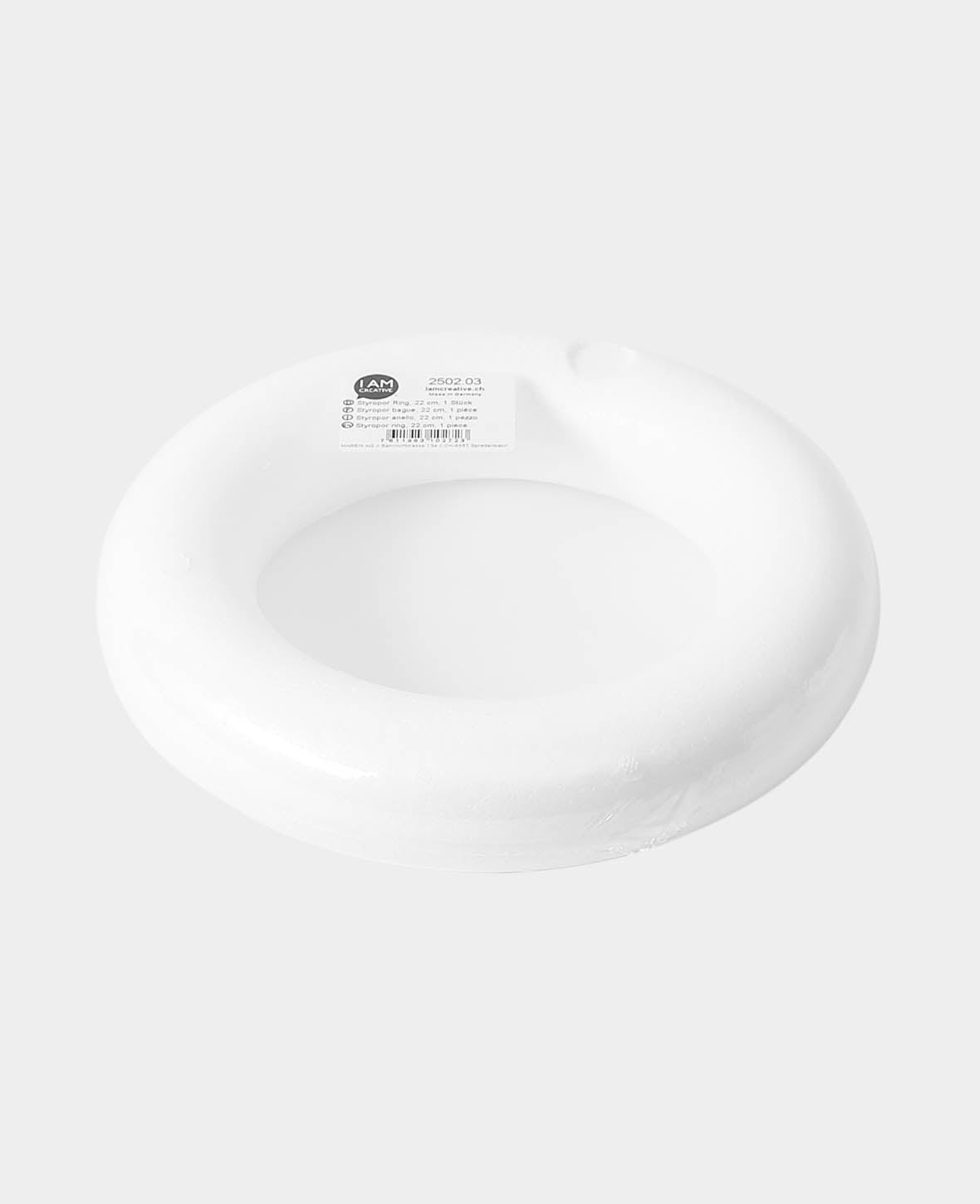 Styropor Voll Ring, 25cm, Weiss, 1 Stk.