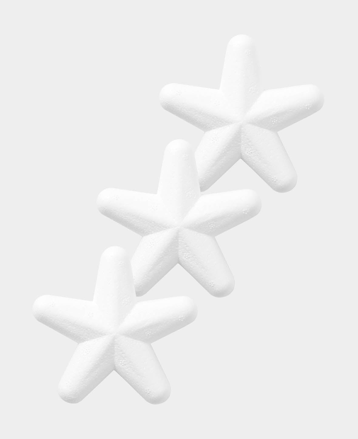 Styroporstern, Weiss, ø 10 cm, 3 Stk.