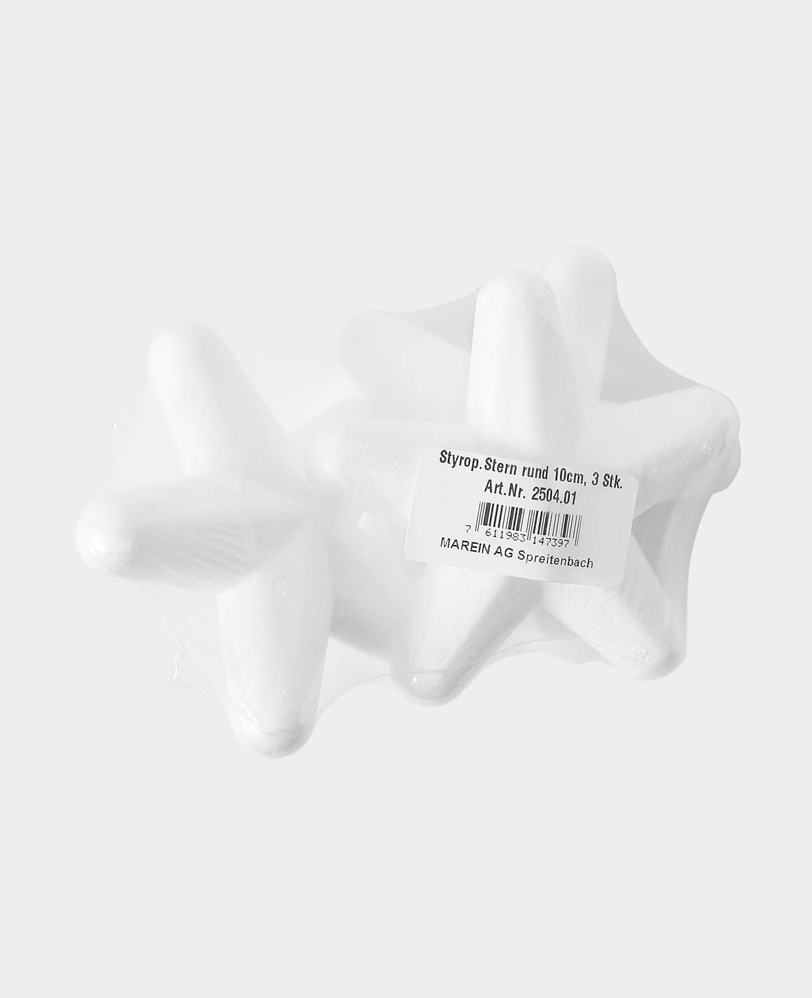 Styroporstern, Weiss, ø 10 cm, 3 Stk.