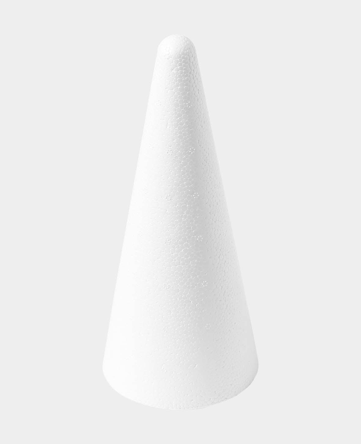 Styroporkegel, Weiss, ø 12.5 x 28 cm