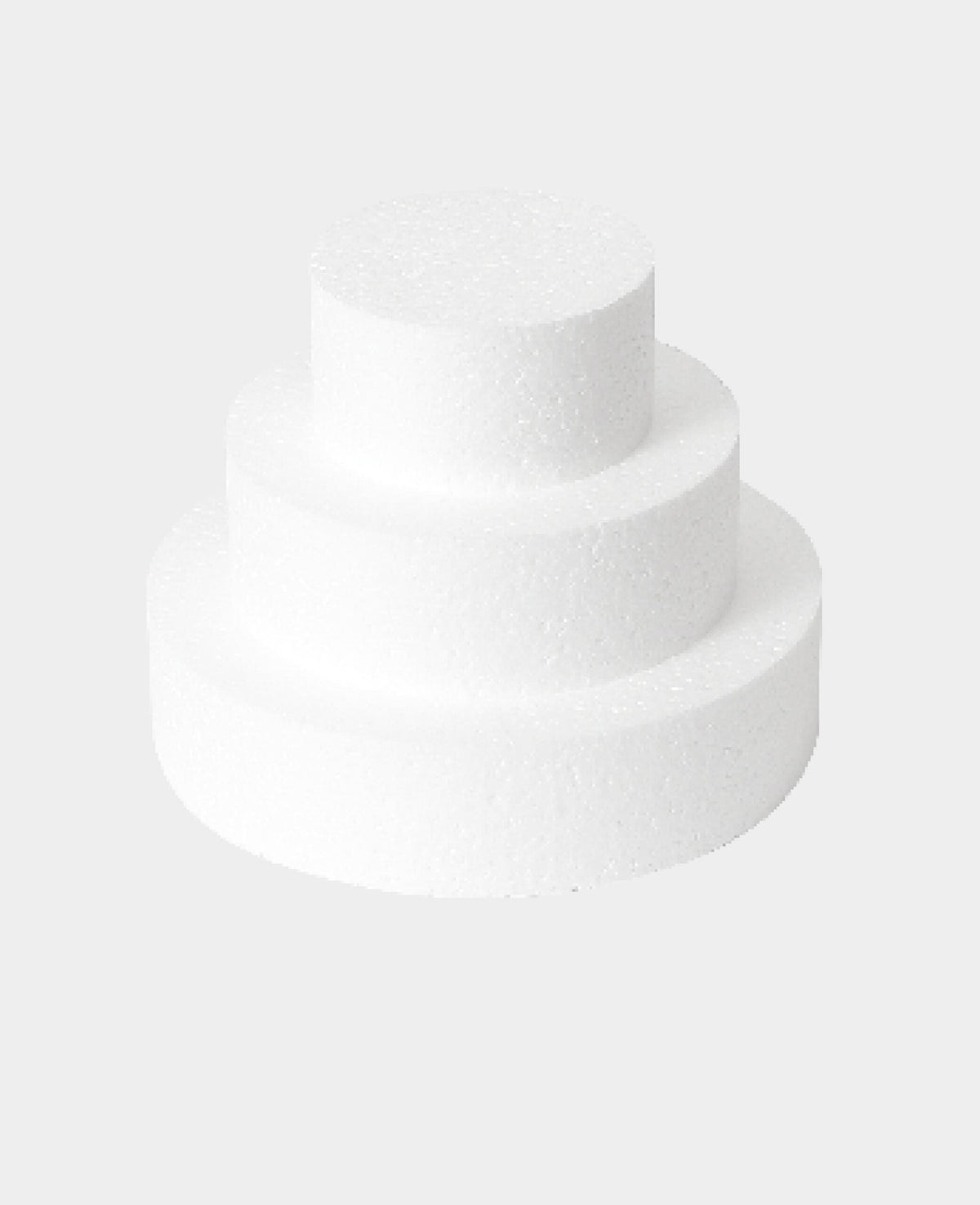 Styroportorten-Set Mini, Weiss, ø 5 / 7.5 / 10 x 5 cm, 3-teilig