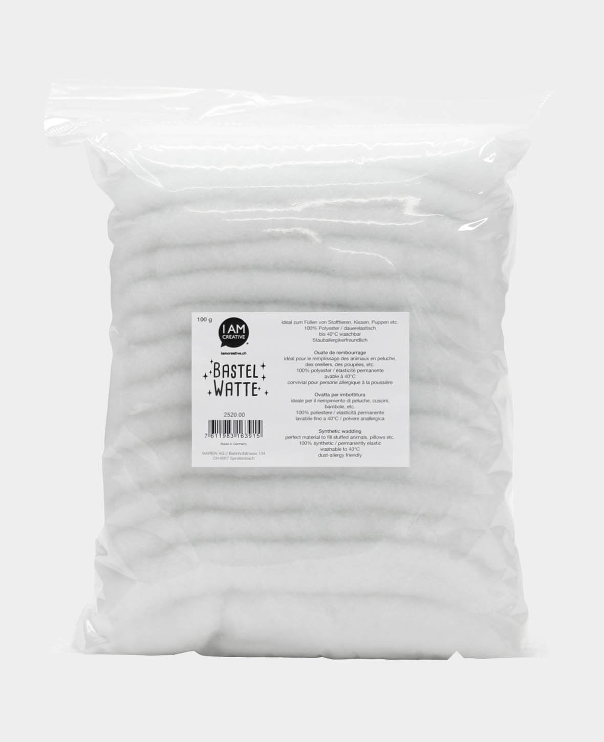 Bastelwatte, Weiss, 100 g