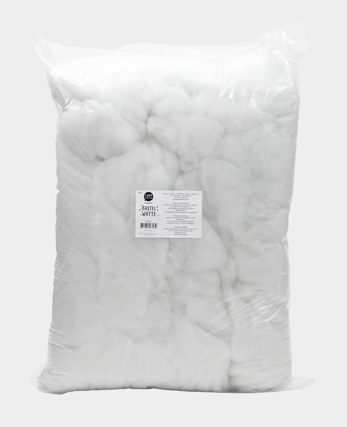 Bastelwatte, Weiss, 1 Kg