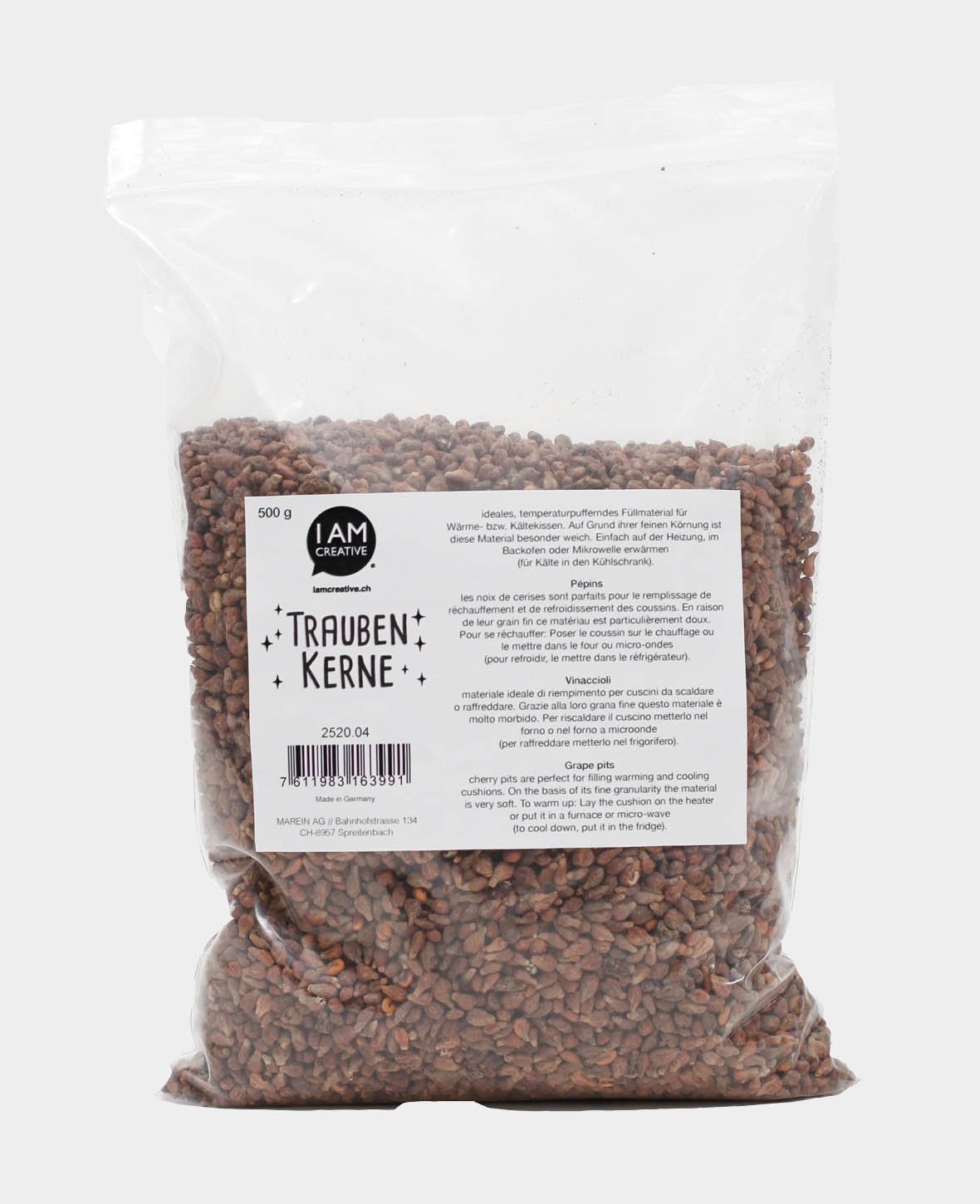 Traubenkerne, Braun, 500 g
