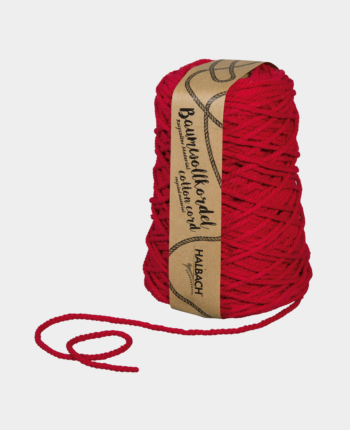 Cotton cord ø 5 mm / approx. 80 m, red