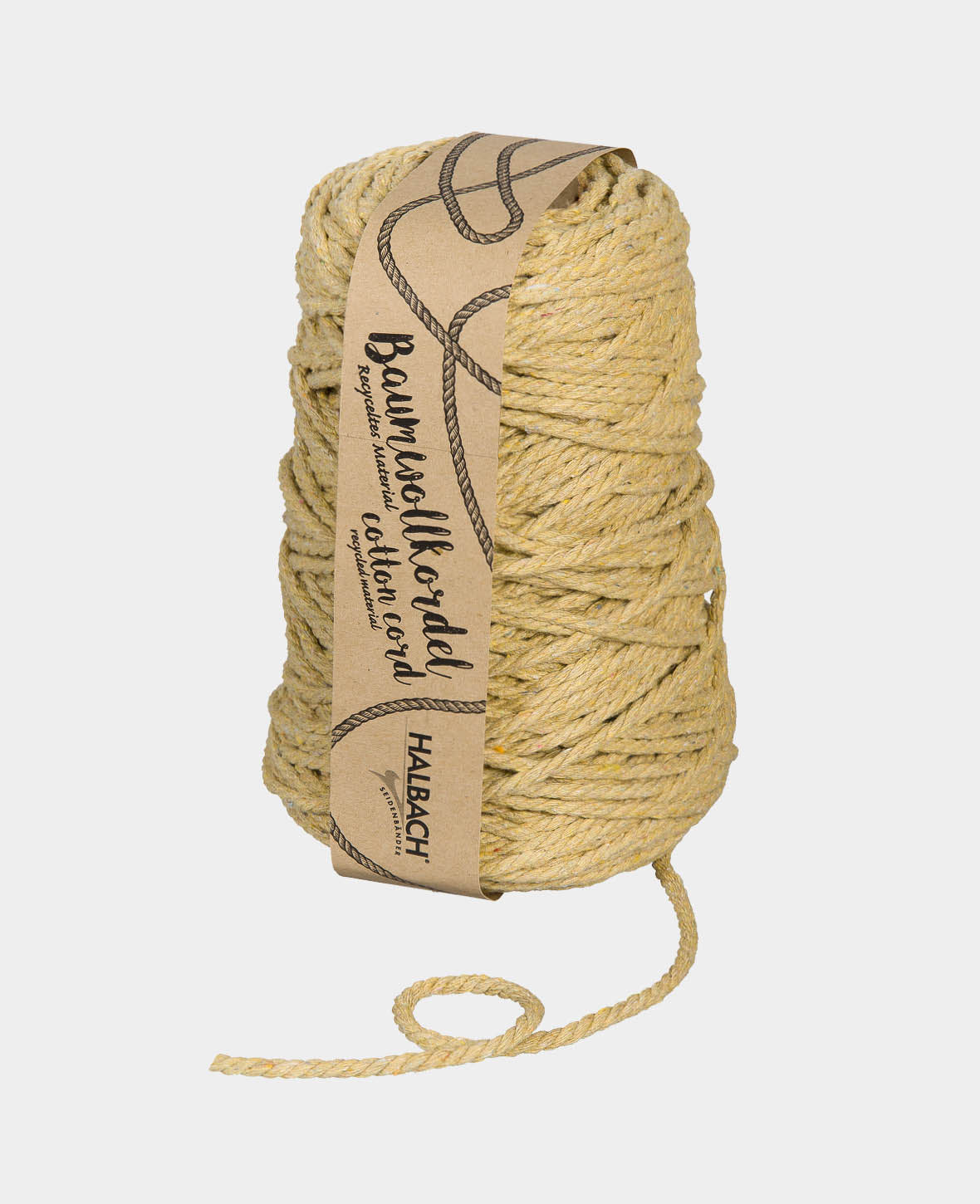Cotton cord ø 5 mm / approx. 80 m, straw