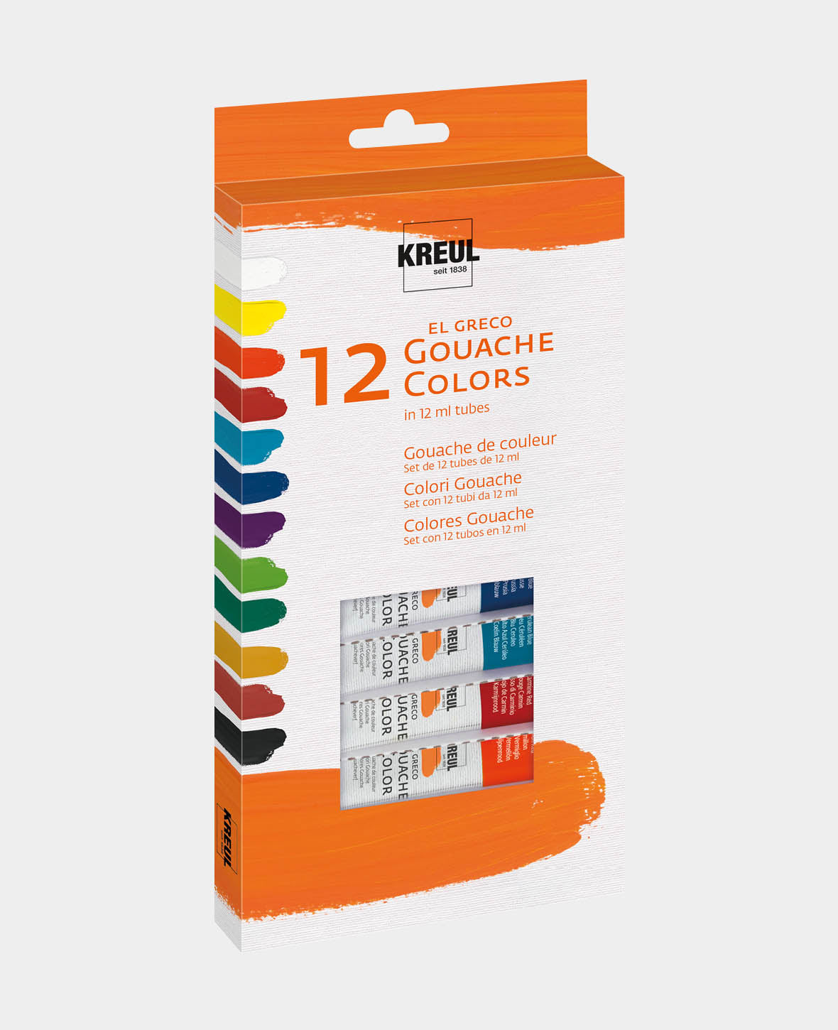 KREUL el Greco Gouache Paint Set 12 x 12 ml Tubes