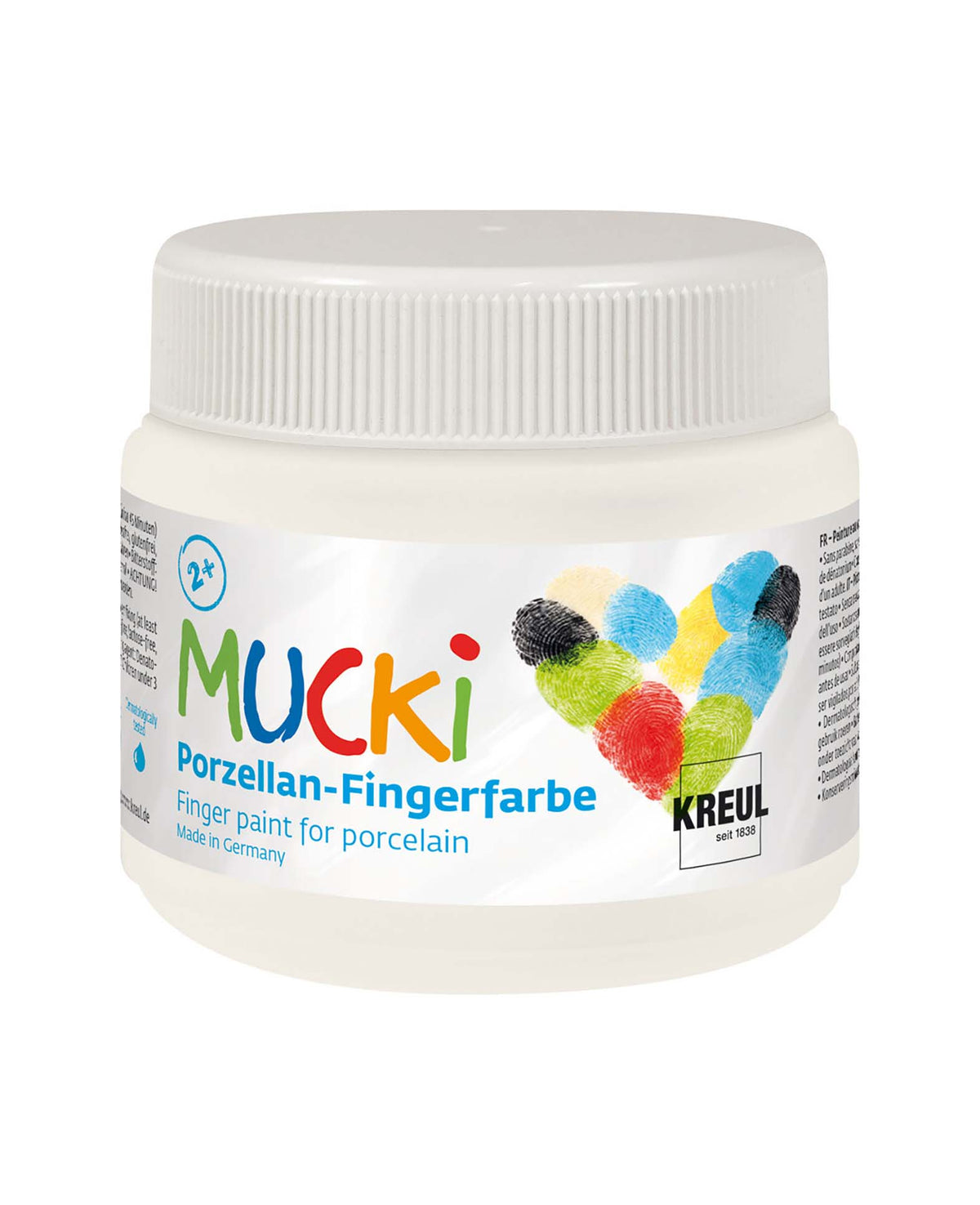 MUCKI Porzellan-Fingerfarbe, Flüsterweiss, 150 ml