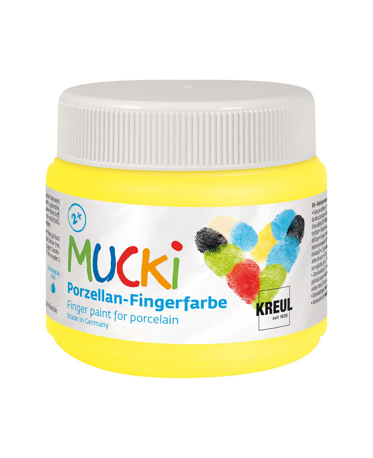 MUCKI Porzellan-Fingerfarbe, Sonnengelb, 150 ml