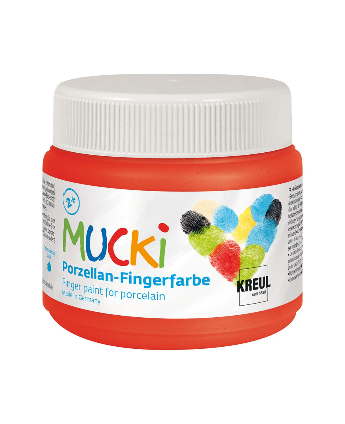 MUCKI Porzellan-Fingerfarbe, Rosenrot, 150 ml