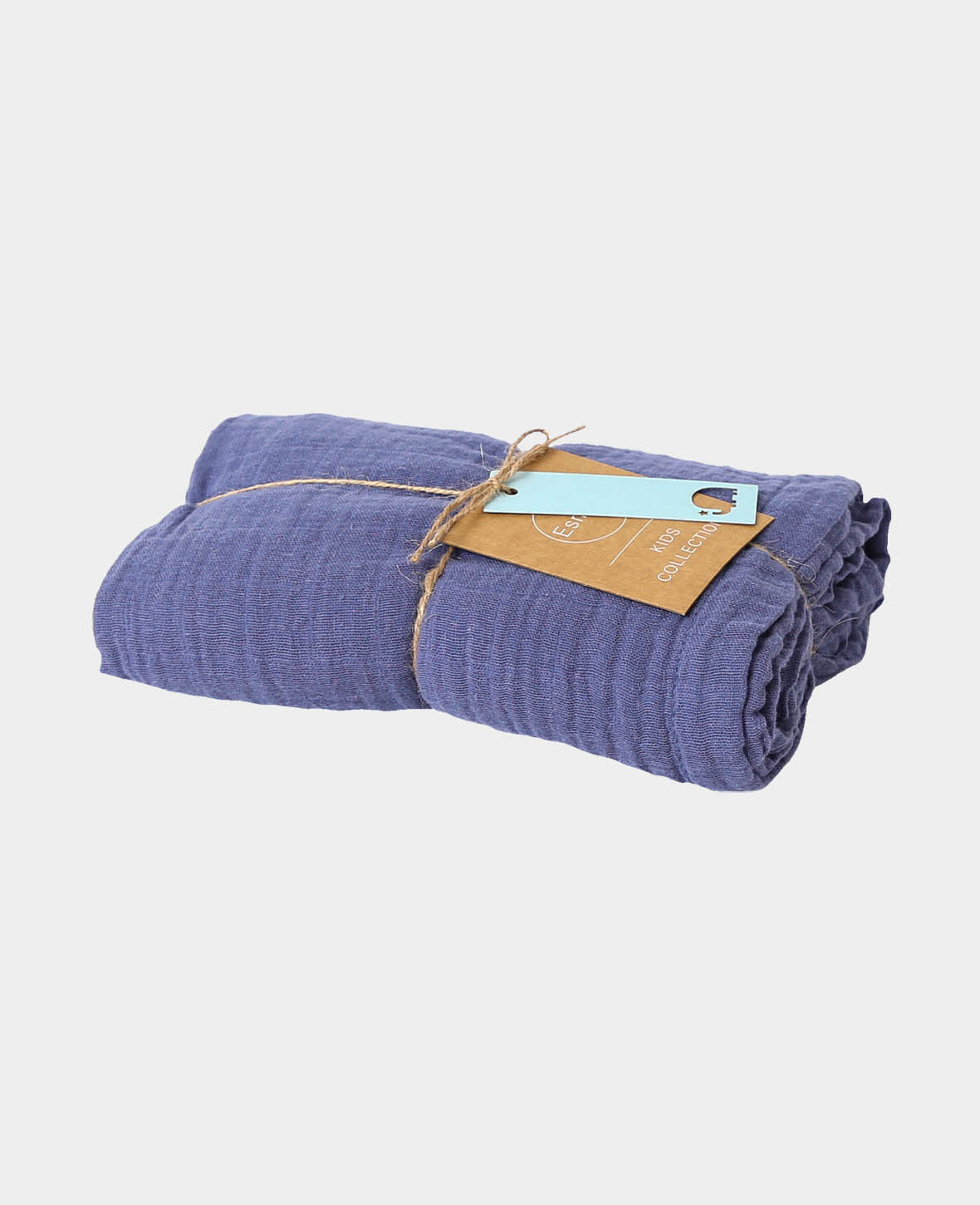 Grosses Musselin Tuch / Mulltuch aus 100% Bio Baumwolle als Nuscheli für Babys oder als Mode- und Dekoaccessoire in dunkelblau, 120 x 100 cm